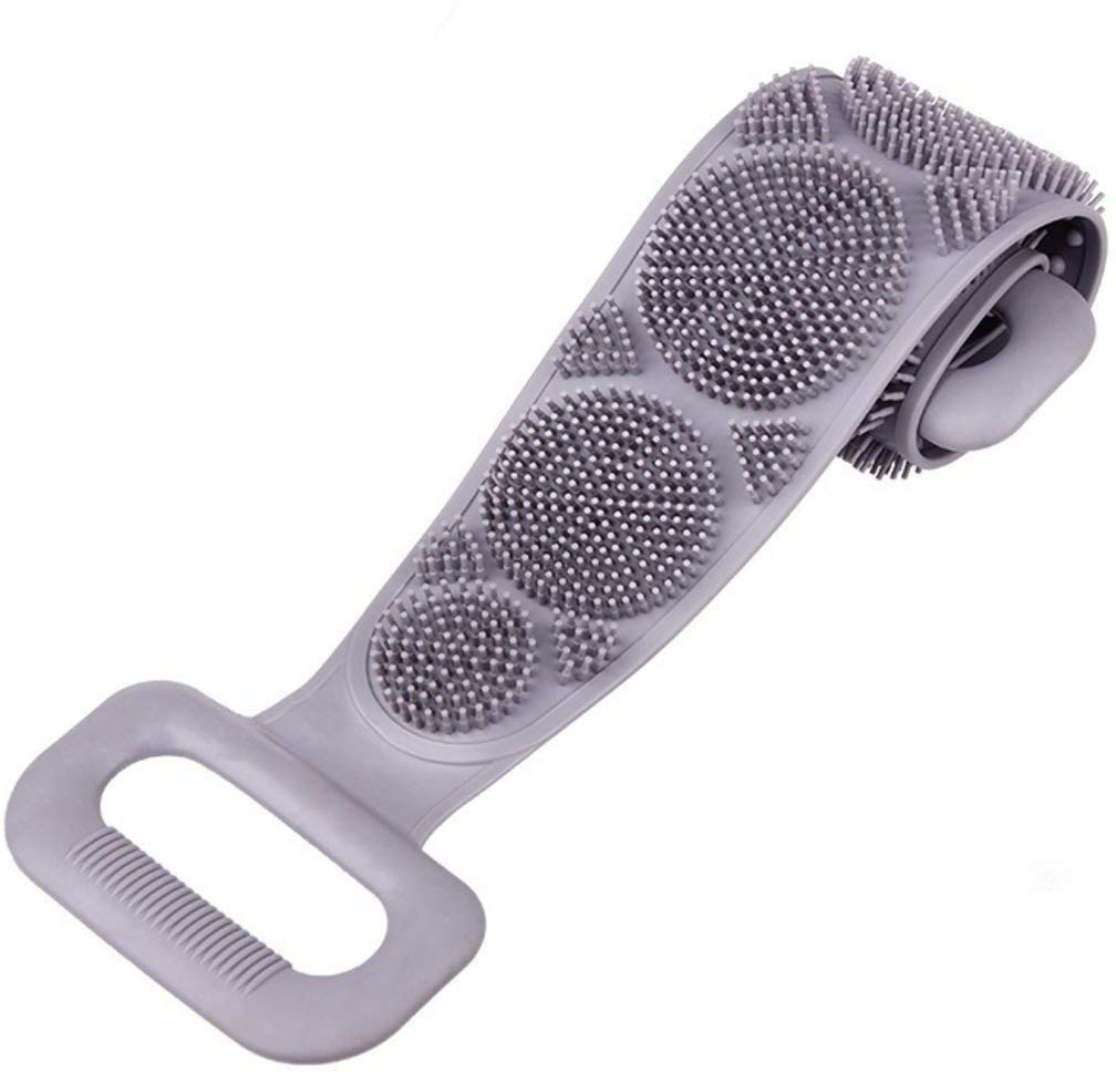 Exfoliating PVA Silicone Bath Body Brush with Soft Bristles for Men & Women - Long Back Scrubber for Shower, Improves Blood Circulation & Skin Health - Perfect for Deep Cleansing, Dead Skin Removal & Spa-Like Experience at Home