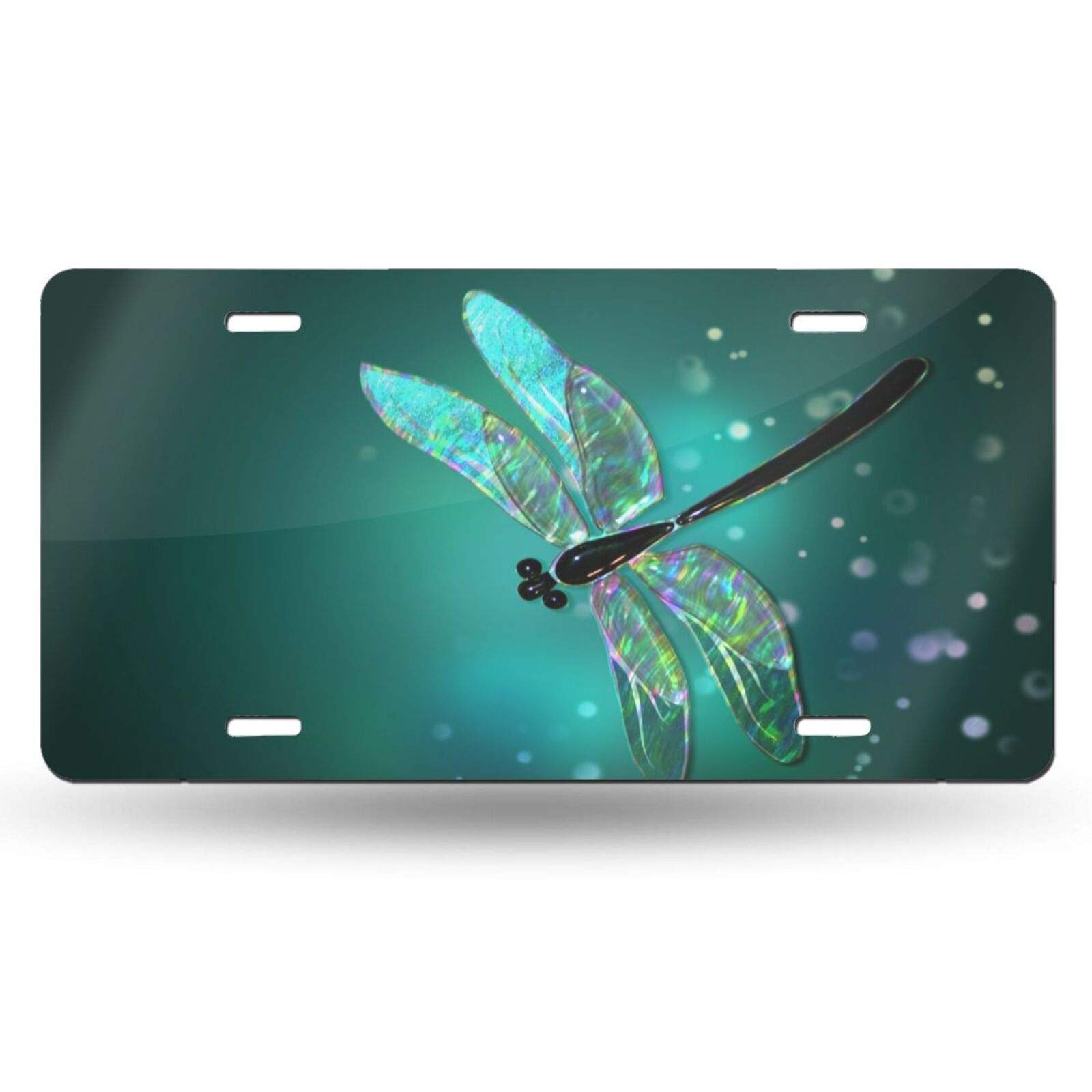 Delerain 6x12 Inch Dragonfly Decorative Aluminum License Plate - Novelty Vanity Tag for Cars, Trucks & SUVs (Ideal for Men, Women, Boys & Girls) - Perfect for Personalizing Vehicles, Gifts & Car Enthusiasts