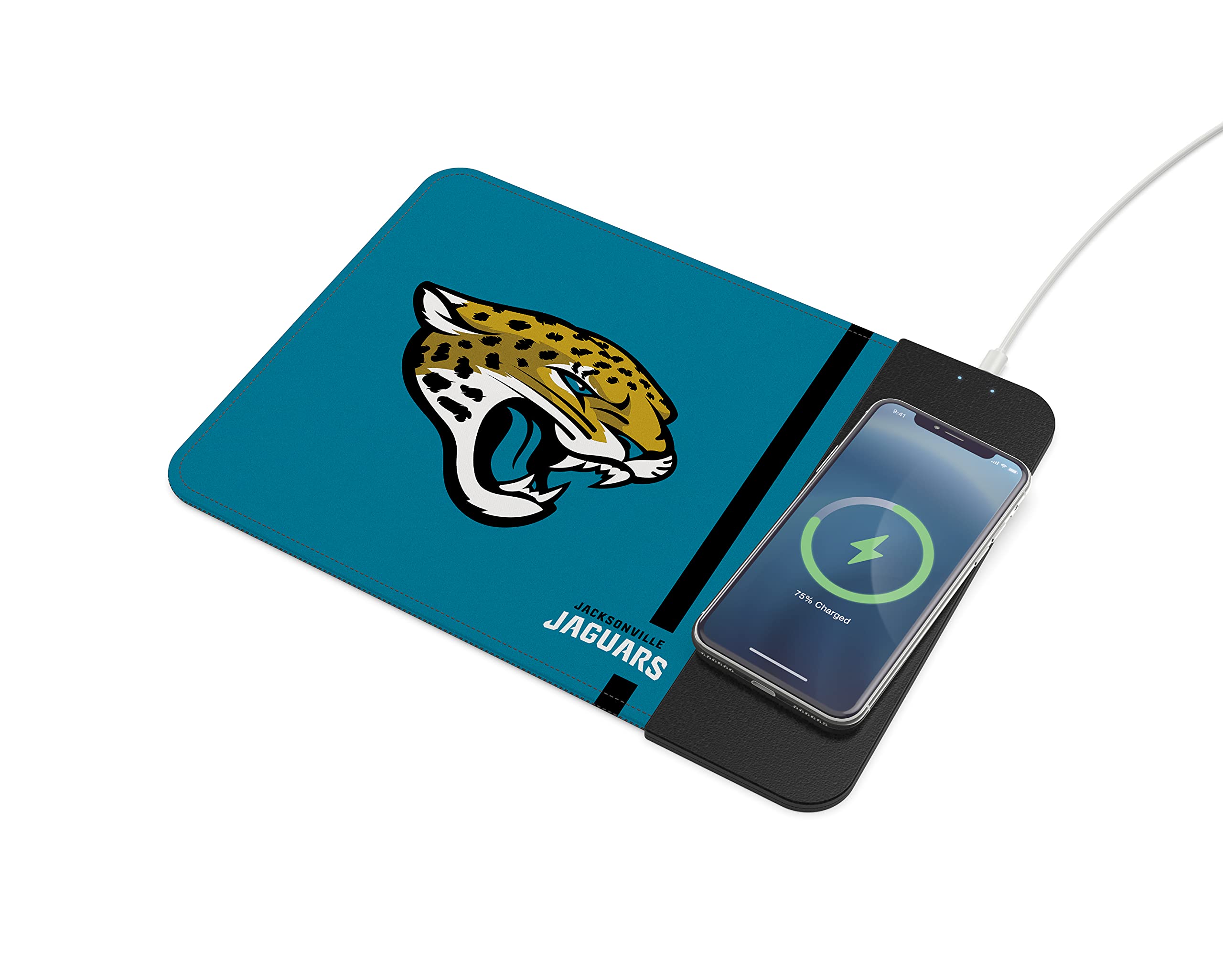 SOAR NFL Team Logo Wireless Charging Mouse Pad with Fast Qi Charging - Perfect for Gaming, Office & Home Desk Setup