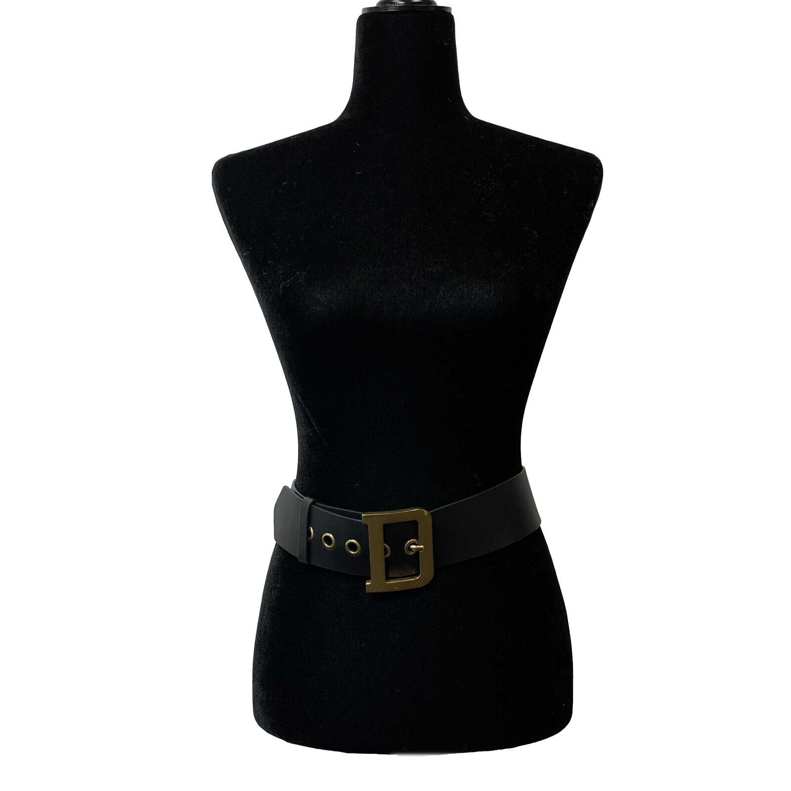 Christian Dior Diorquake Leather D Buckle Black Belt - Size 80 (Fits US M/4-6) | Luxury Designer Belt for Men & Women | Perfect for Office, Casual & Formal Outfits