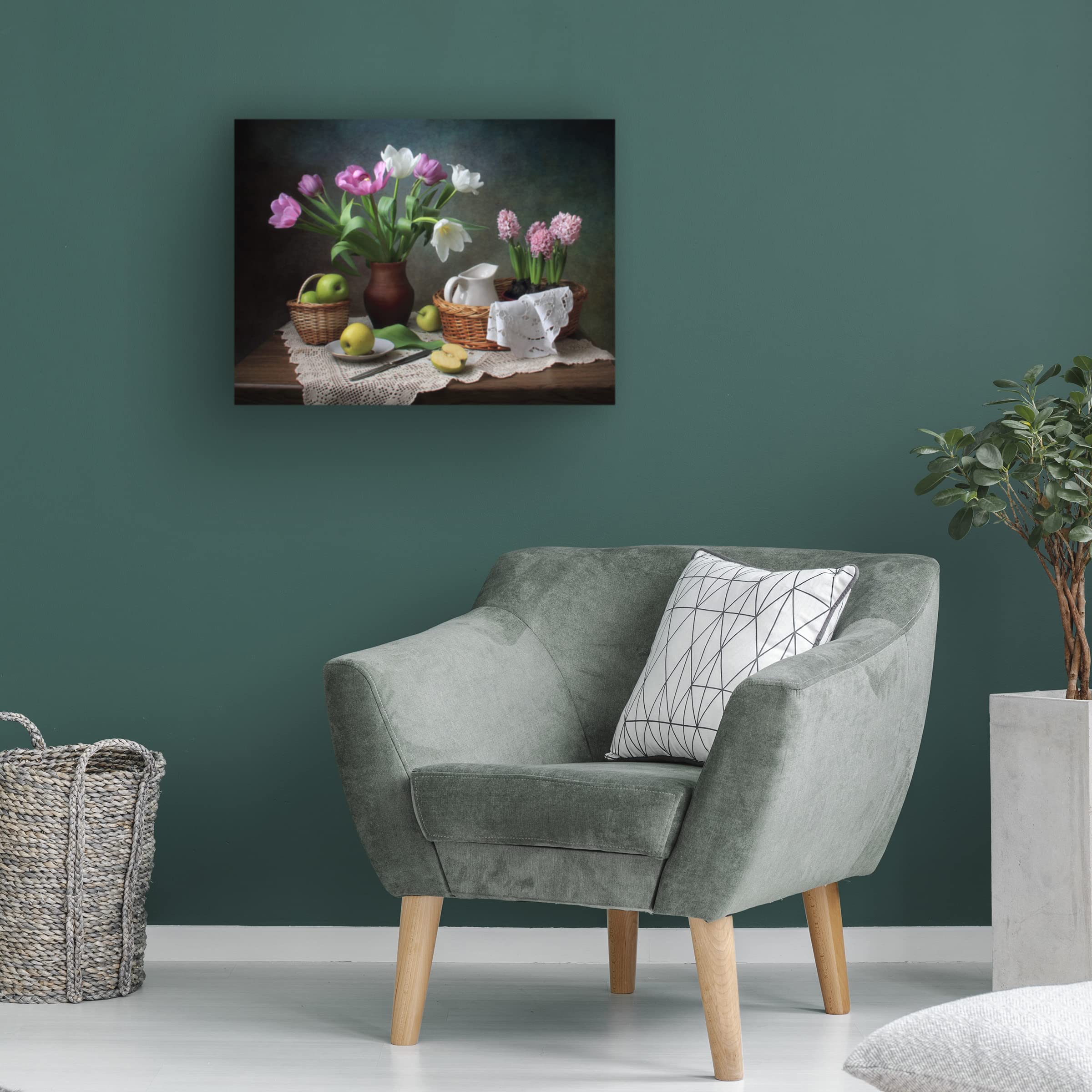 Trademark Fine Art 'Pink And White Still' Canvas Wall Art by Tatyana Skorokhod - Modern Home Decor for Living Room, Bedroom & Office