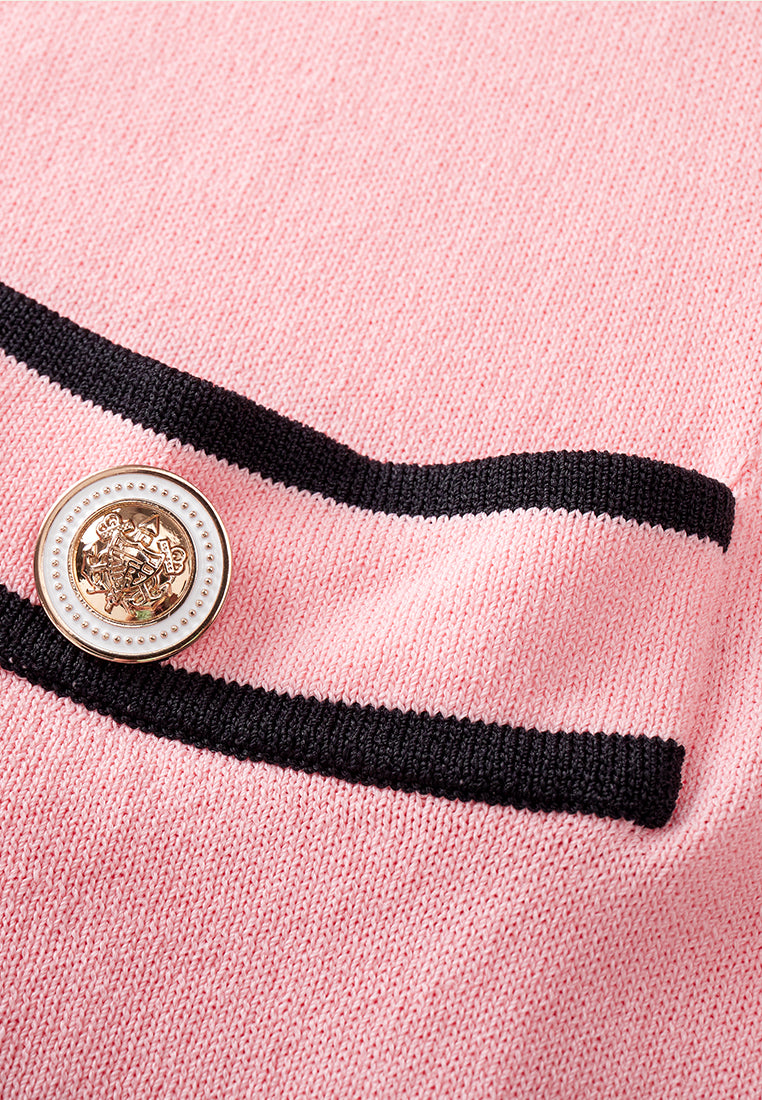 Women's Pink V-Neck Knit Cardigan Sweater - Soft & Cozy for Fall & Winter - Perfect for Casual Outfits, Office Wear & Layering
