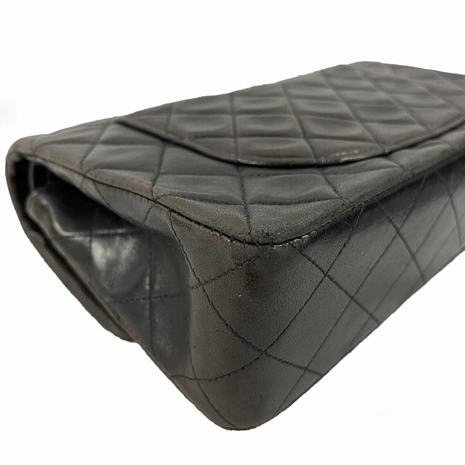 Vintage CHANEL 1990s Small Brown & Black Classic Double Flap Shoulder Bag - Authentic Luxury Handbag for Women, Perfect for Parties, Date Nights & Special Occasions
