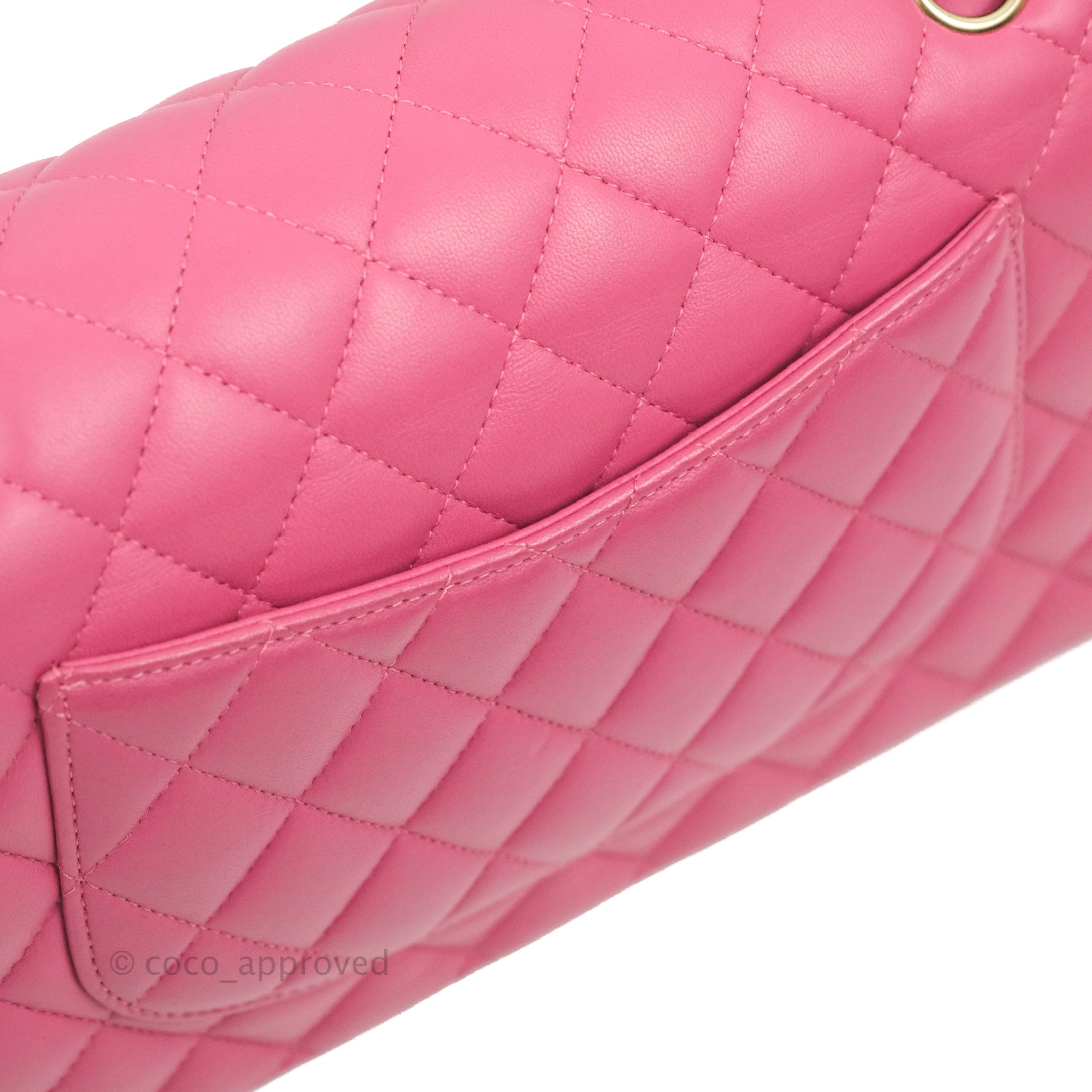 Chanel Classic Medium Double Flap Bag in Pink Lambskin Leather with Matte Gold Hardware - Luxury Handbag for Women, Perfect for Date Nights & Special Occasions
