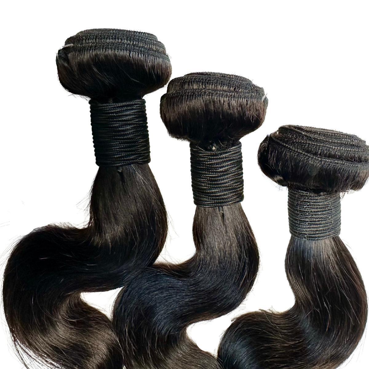 100% Human Hair Bundles - Body Wave Virgin Hair Extensions for Salon Quality Weaves & Styling | Perfect for Everyday Wear, Parties & Special Occasions