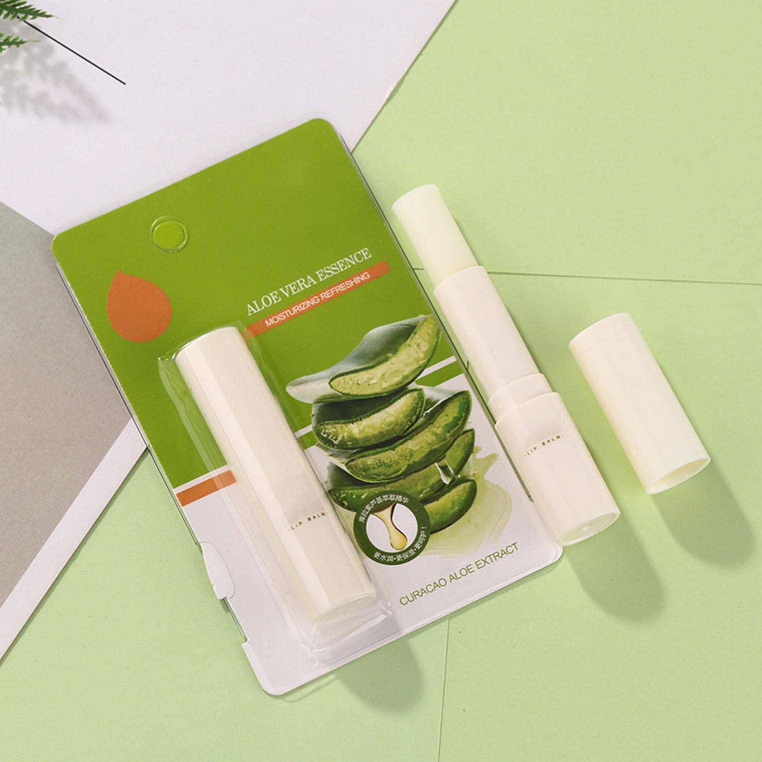 Natural Aloe Vera Lipstick with Long-Lasting Moisture | Hydrating Lip Balm with Aloe Essence | Nourishing Lip Care & Clear Lip Gloss for Dry Lips | Perfect for Daily Use, Makeup Routine & On-the-Go Hydration