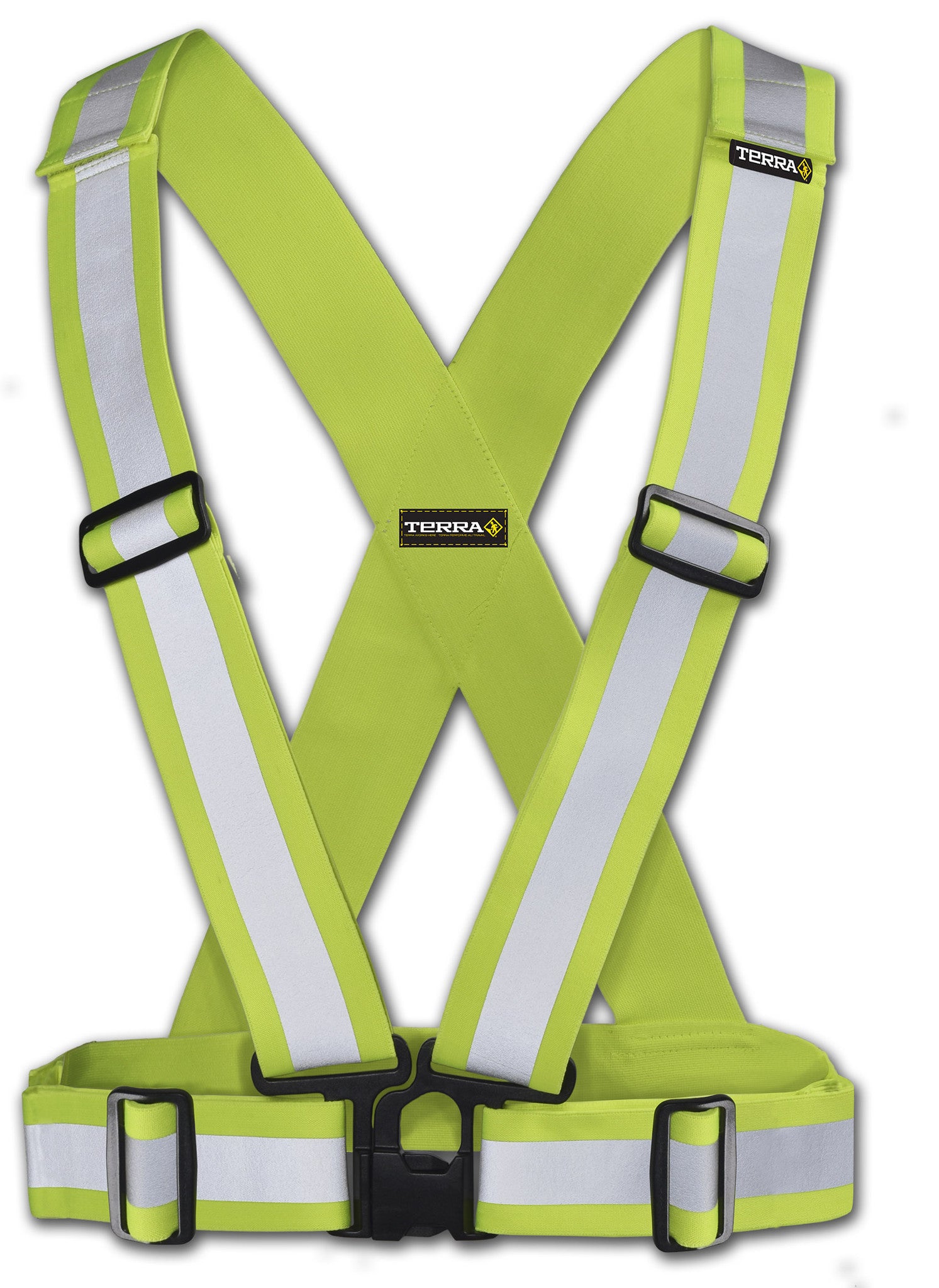 Terra Hi-Visibility Safety Work Belt 451001YL - High Visibility Reflective Belt for Construction, Road Work & Night Safety