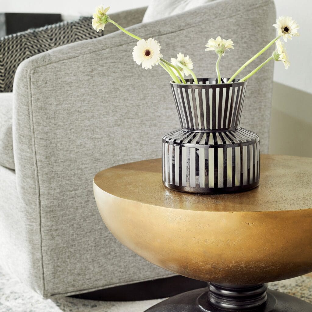 Cyan Design 10874 Small Black Lined Up Vase - Elegant Home Decor for Living Room, Dining Table & Wedding Centerpieces