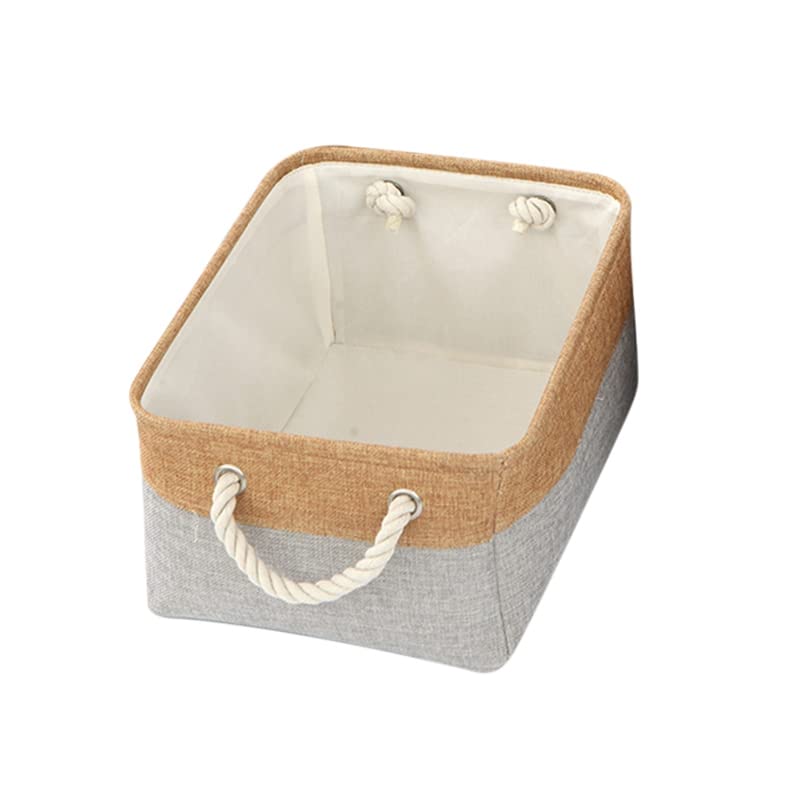 Stylish Home Linen Storage Baskets with Handles - Multipurpose Desktop Organizer for Sundries, Laundry & Clothes | Perfect for Bedroom, Bathroom & Office Organization