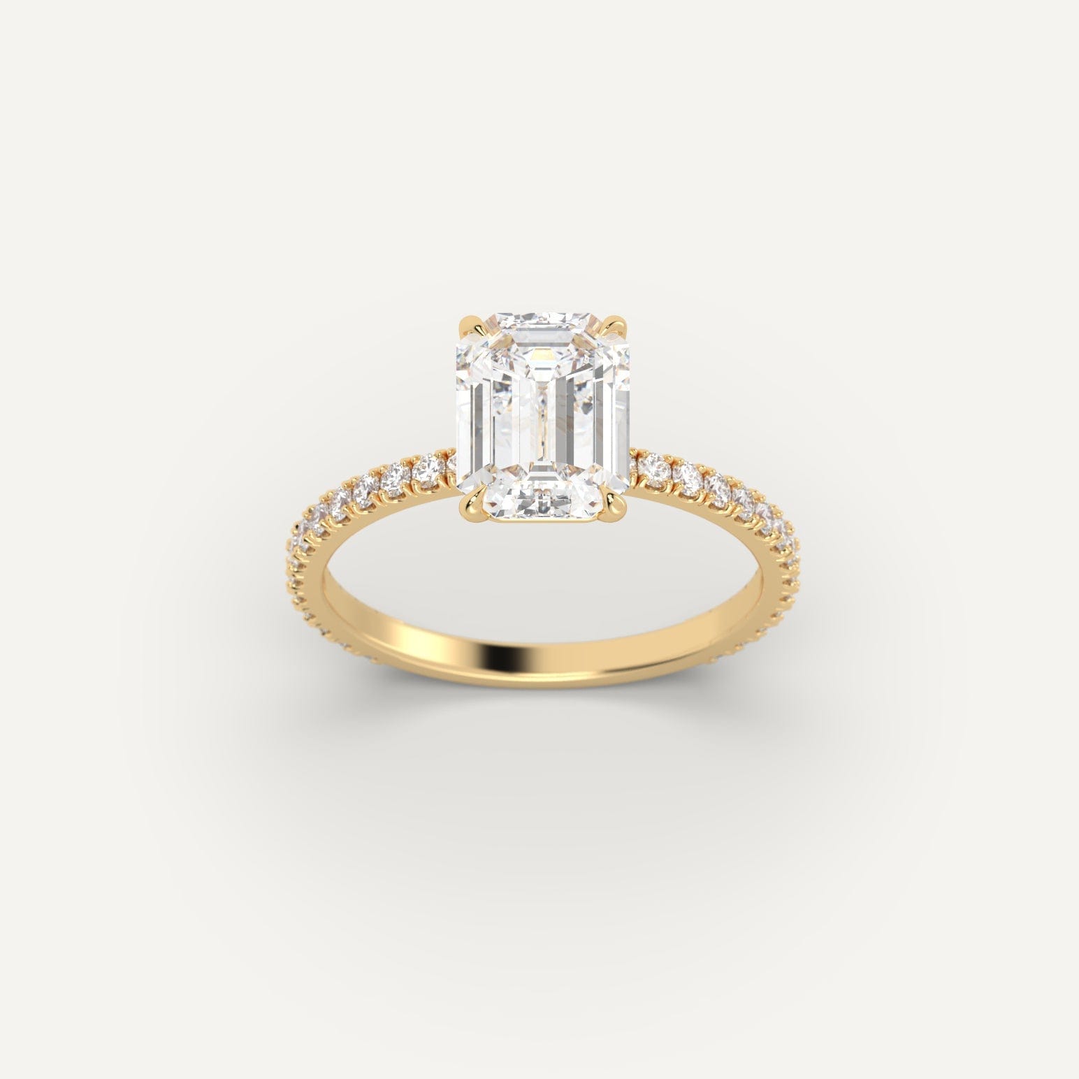 2 Carat Emerald Cut Diamond Ring - Elegant Solitaire Engagement Ring for Women - Perfect for Proposals, Weddings & Anniversaries