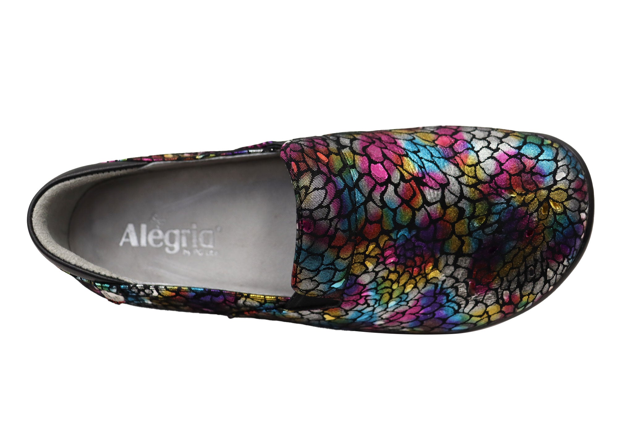 Alegria Keli Minnow Rainbow Women's Comfortable Leather Slip-On Shoes - Perfect for Nurses, Teachers & All-Day Wear