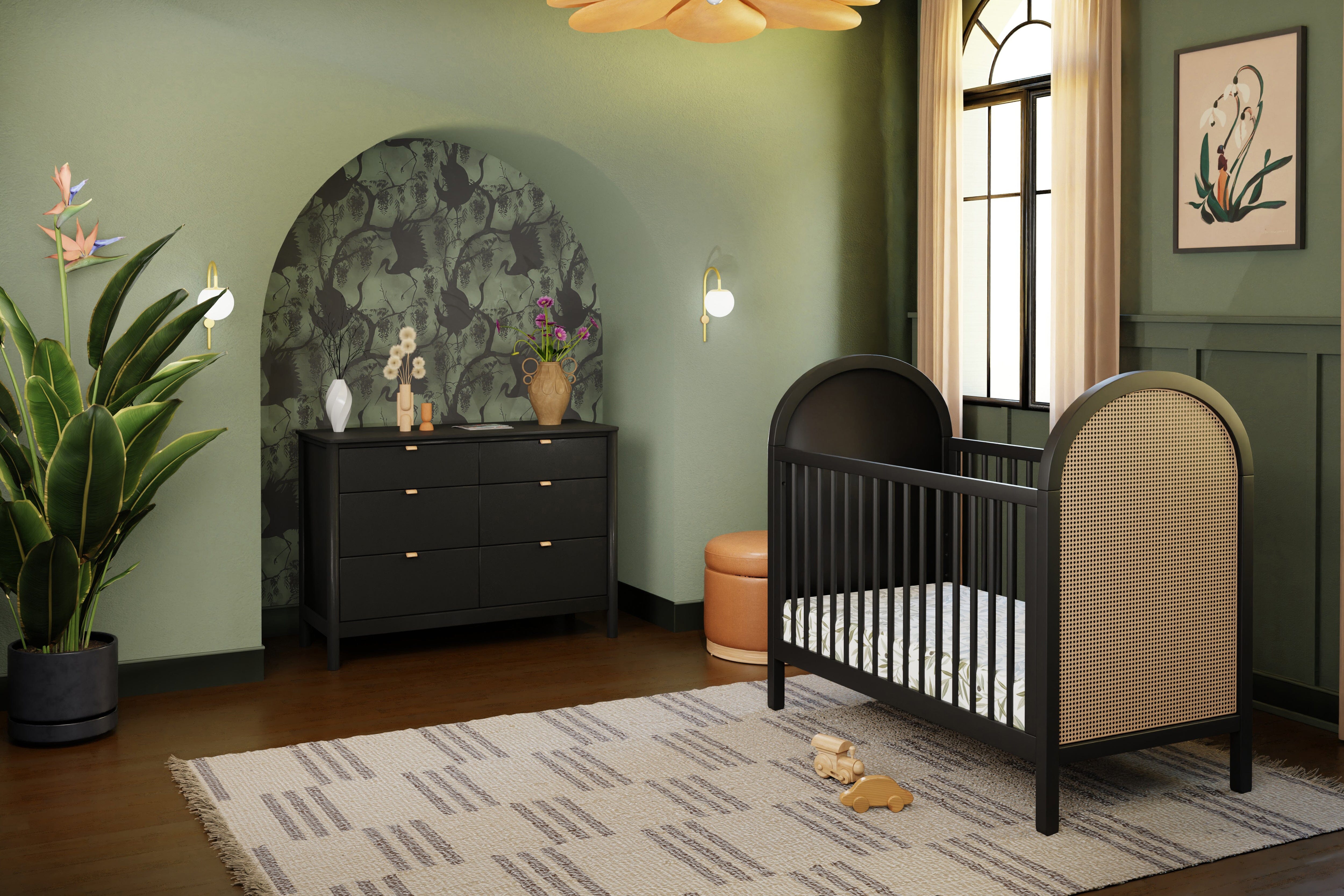 Babyletto Bondi Cane 3-in-1 Convertible Crib - White Modern Nursery Crib for Newborn to Toddler | Safe, Stylish & Space-Saving Baby Bed for Small Rooms | Perfect for Daycare Centers & Co-Sleeping