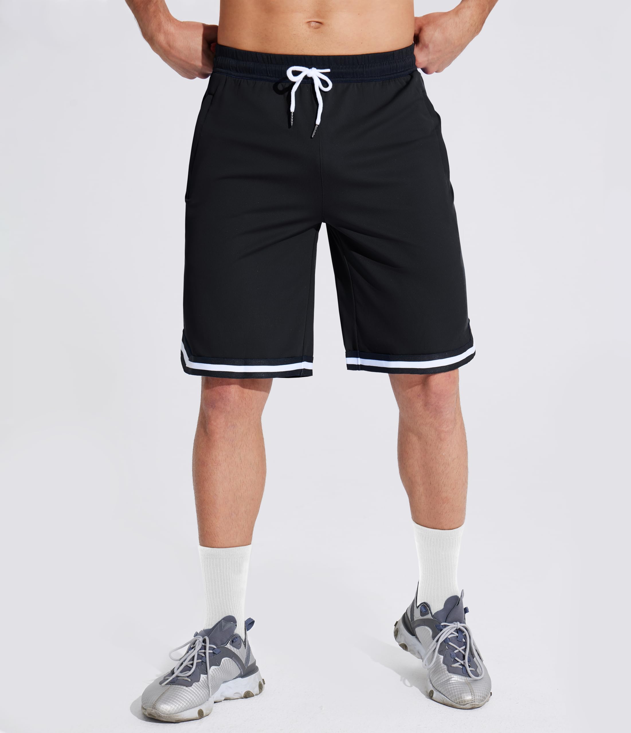 MAGCOMSEN Men's 10 Inch Athletic Shorts - Quick Dry Basketball Shorts for Gym, Running, Tennis & Workout - Lightweight Sports Shorts for Men - Perfect for Training, Jogging and Casual Wear