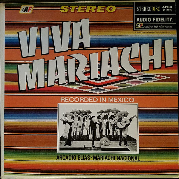Arcadio Elias And His Mariachi Nacional - Viva Mariachi (LP, Album, Vinyl Record) | Authentic Mexican Mariachi Music | Perfect for Parties, Weddings & Cultural Events