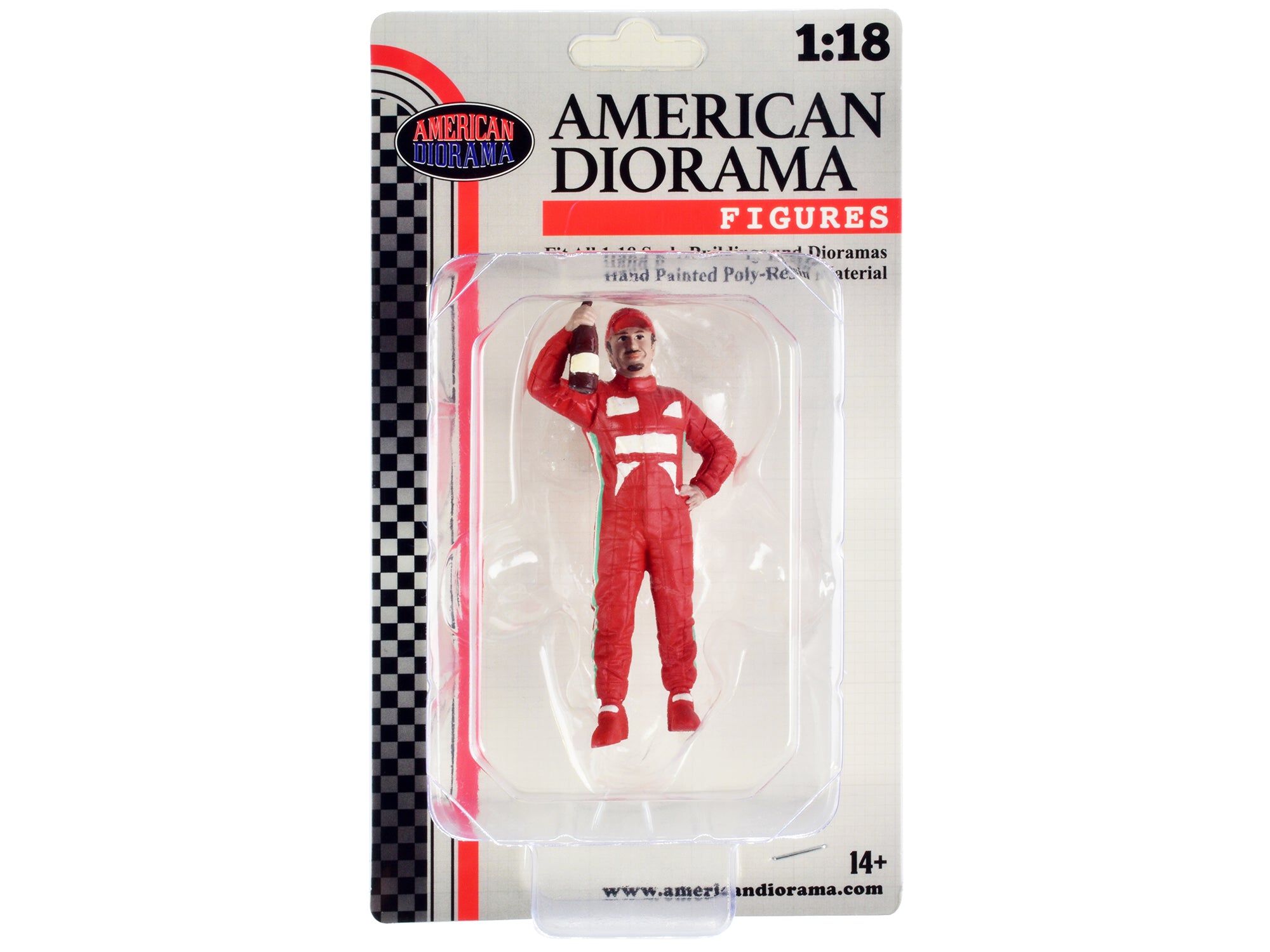 American Diorama 1/18 Scale Racing Legends 2000's Figure B - Collectible Model Car Accessory for Display & Diorama Scenes