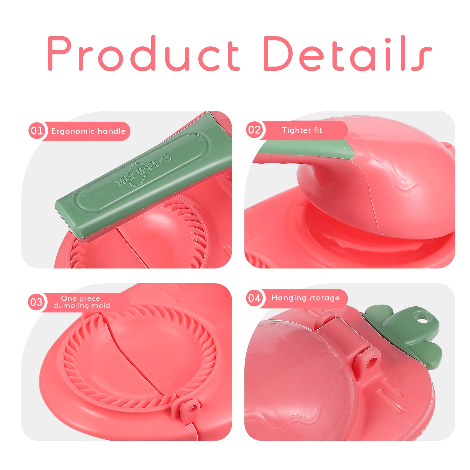 MAGICLULU 3-Piece Dough Press Set - Automatic Dumpling Maker, Pie & Tortilla Press Mold, Pastry & Rice Press Tool for Home Baking (PP Material) - Perfect for Making Dumplings, Empanadas, Wontons & More