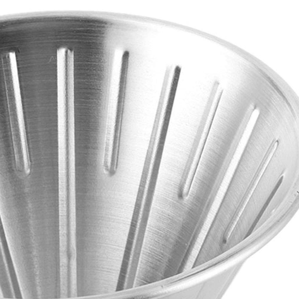 Stainless Steel Pour Over Coffee Filter - Reusable Dripper for Home & Office Brewing