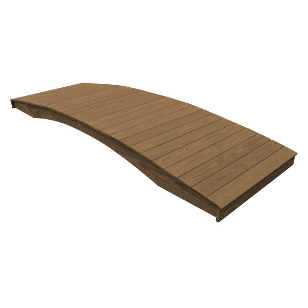 Pressure Treated Pine Wood Garden Bridge - Rustic Outdoor Decorative Walkway for Yard, Pond or Landscape Design | Weather-Resistant & Durable Decking Solution