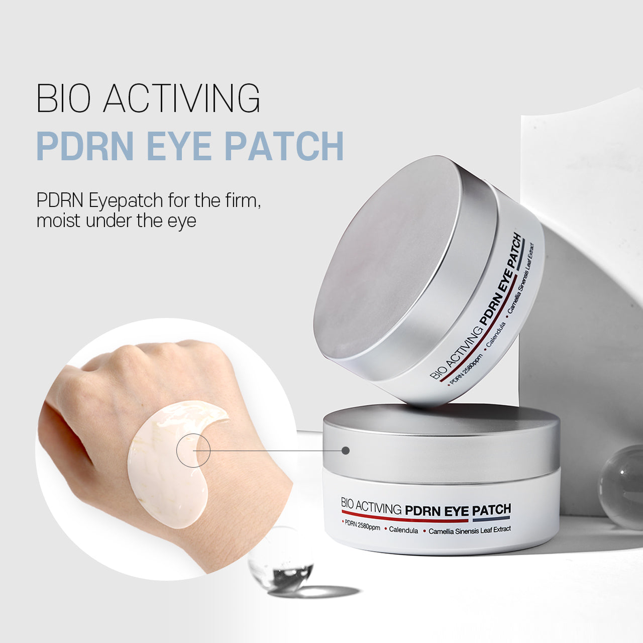 Dermaline Bio Activing PDRN Eye Patch 1.4g*60ea - Dark Circle & Wrinkle Treatment for Brightening & Anti-Aging - Perfect for Night Care & Travel Skincare Routine