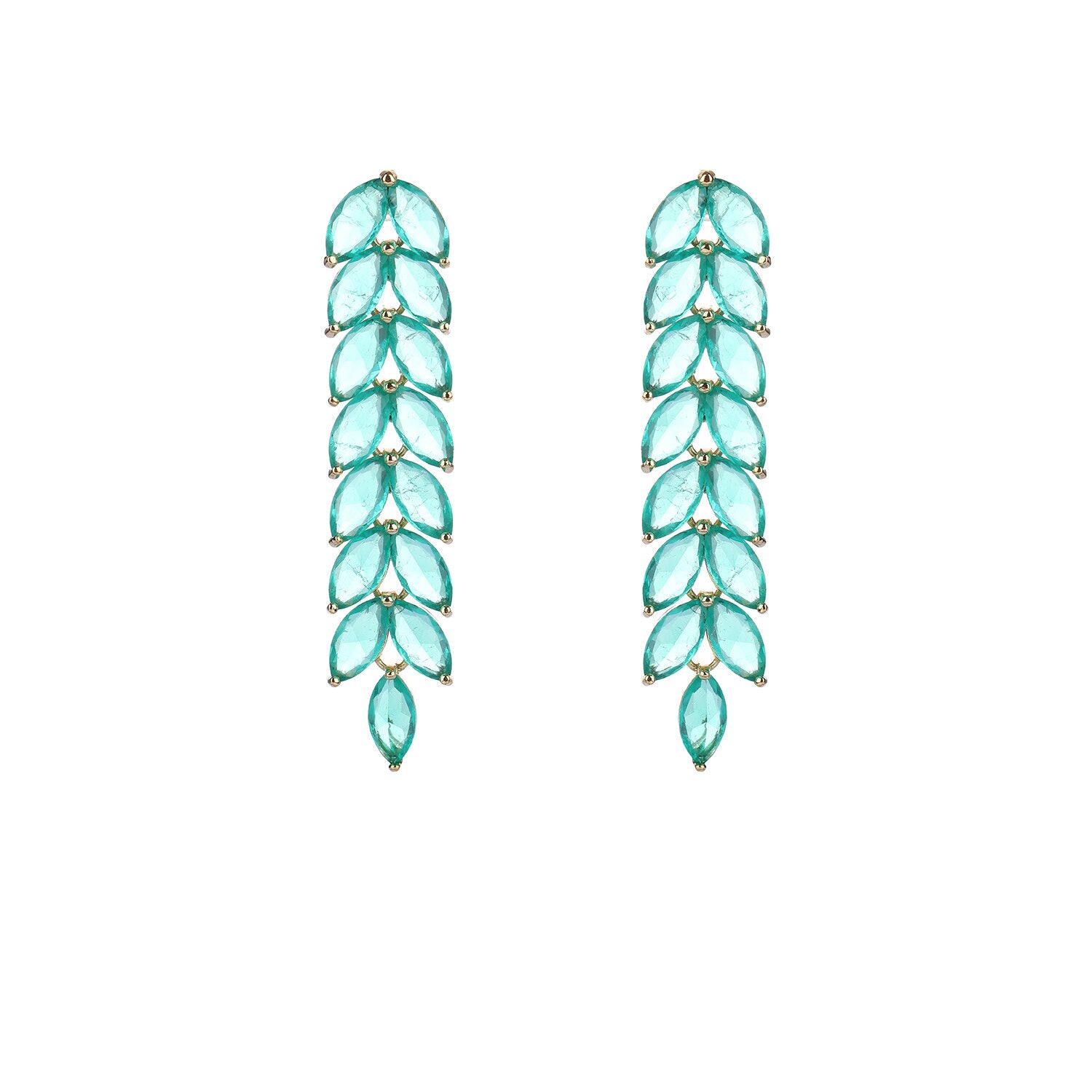 Luxury Cubic Zirconia CZ Earrings - Elegant Chain Style Jewelry for Women, Perfect Birthday Gift, Wedding Party Accessories, Fine Fashion Jewelry CE11152 | Great for Evening Events, Date Nights & Special Occasions
