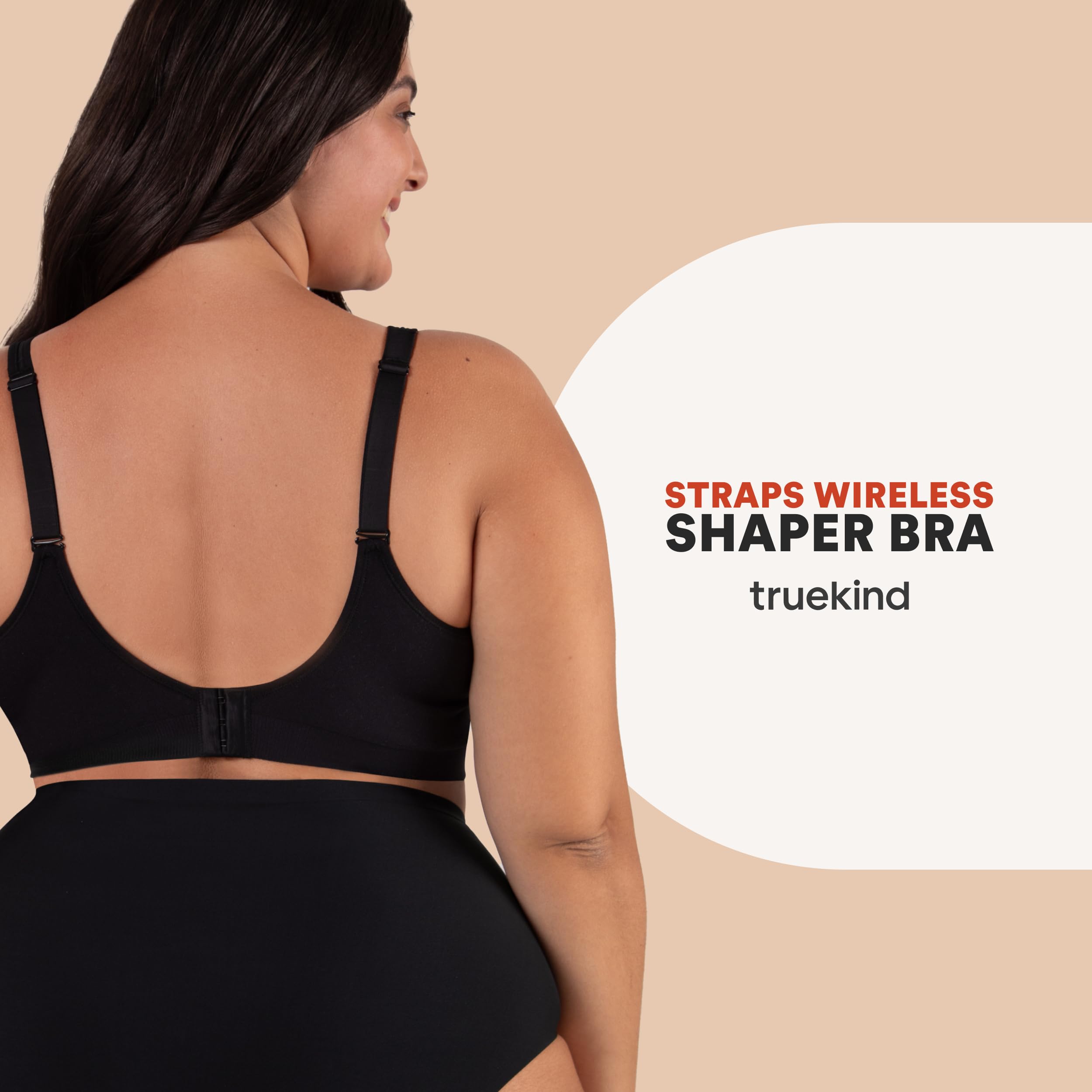 Truekind Wireless Bras for Women - No Underwire Supportive & Lifting Seamless Bra - Comfortable Everyday Wear for Work, Yoga & Lounge