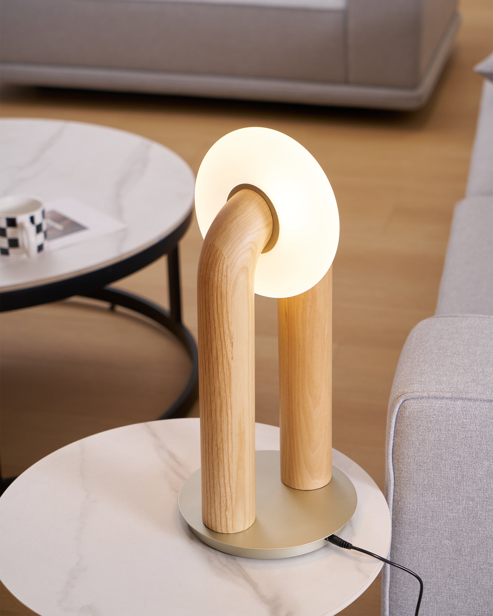 Arcadia Table Lamp - Modern LED Desk Light for Bedroom, Living Room & Office - Stylish Nightstand Lamp with Adjustable Brightness - Perfect for Reading, Working & Relaxing