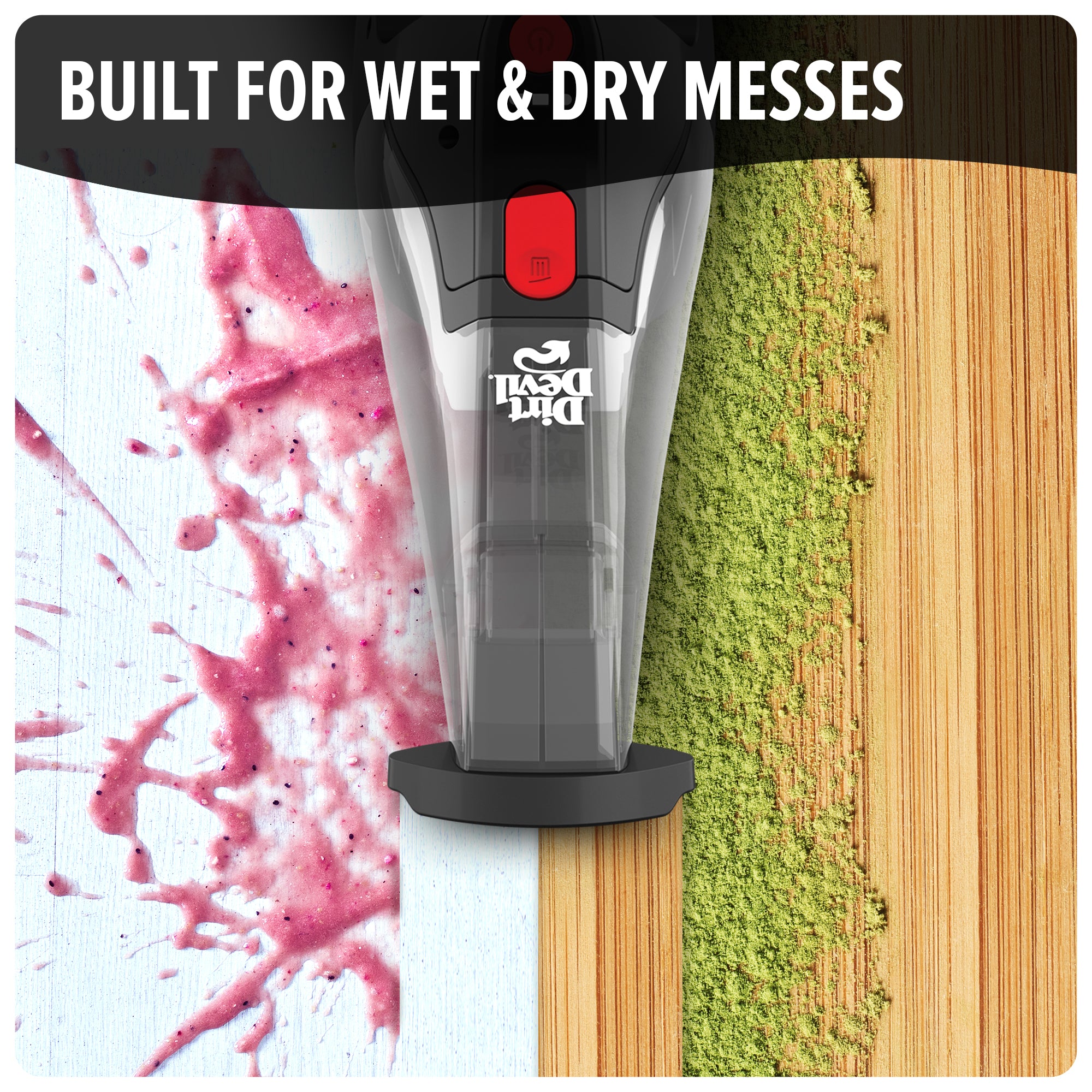 16V Wet Dry Handheld Vacuum Cleaner with Crevice Tool - Perfect for Car, Home & Pet Hair Cleaning