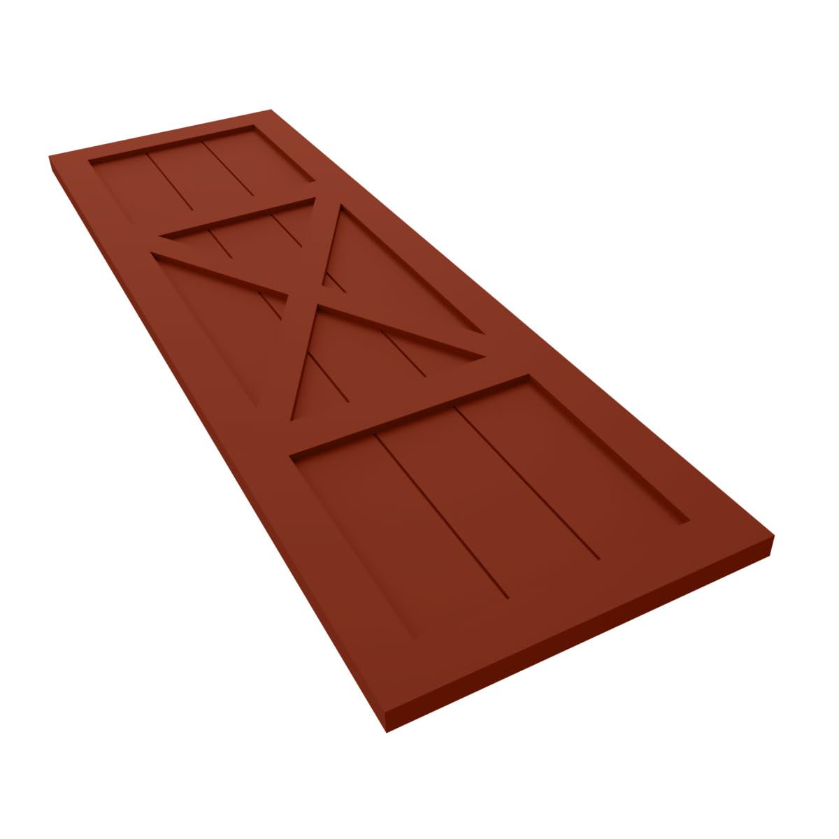 Ekena Millwork TFP107FH15X047MR True Fit PVC Farmhouse Shutters - 15