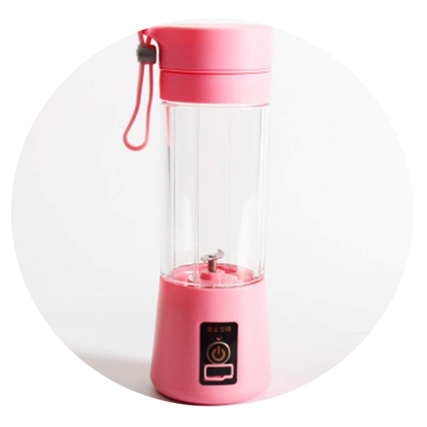 Portable USB Electric Fruit Juicer - Handheld Blender for Vegetables & Smoothies, Rechargeable Mini Juice Maker Cup with Charging Cable (Pink) - Perfect for Home, Office, Gym & Travel