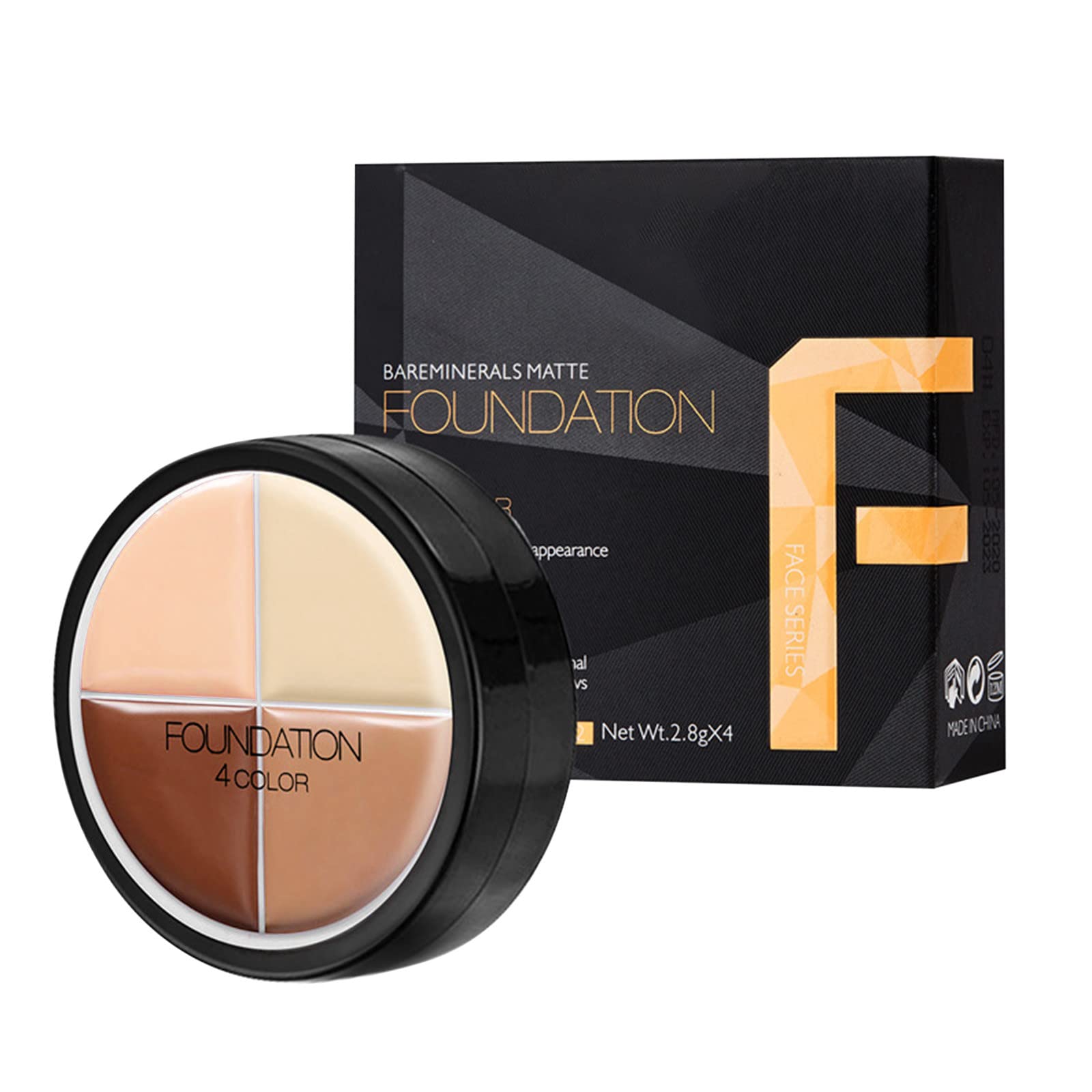 CoverGirl Cover Stick 4-Color Solid Concealer - Long Lasting, Waterproof Makeup for Dark Circles, Tear Trough & Blemishes | Monsieur Mediocre (Shade C, One Size) | Perfect for Everyday Wear & Professional Makeup Looks