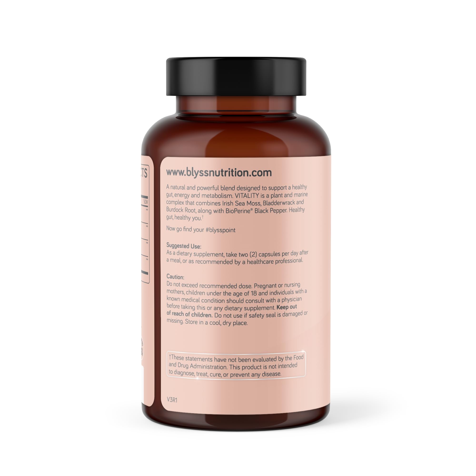 Organic Irish Sea Moss Capsules with Burdock Root, Bladderwrack & Bioperine Black Pepper - Vegan Supplement for Energy, Gut Health, Thyroid Support & Anti-Aging - 60 Count - Perfect for Daily Wellness & Immune Boosting