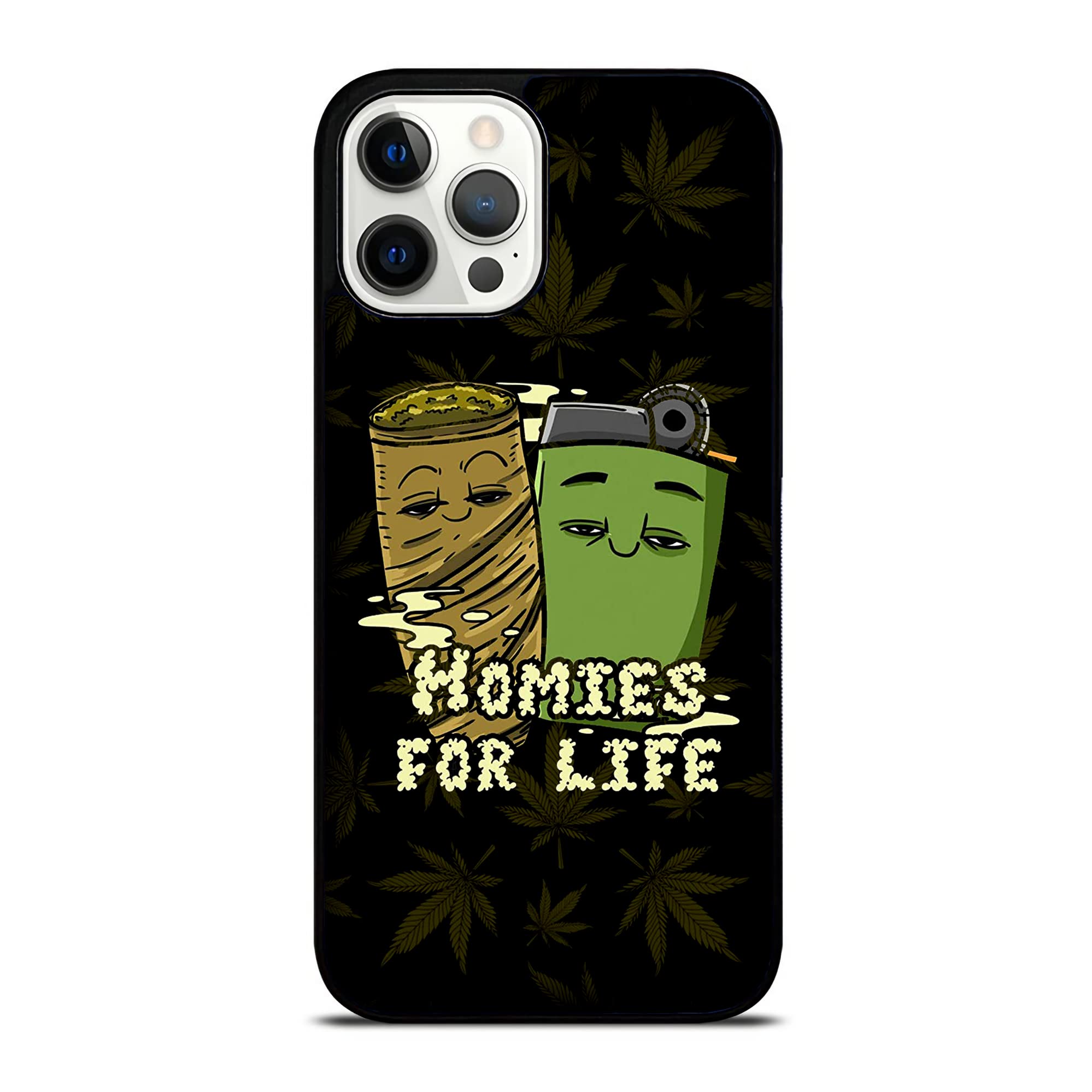 Funny Marijuana Lighter Joint iPhone 12/12 Pro Case - Durable Shockproof Slim TPU Rubber Cover with Non-Slip Grip - Perfect for Stoners & Cannabis Enthusiasts - Great for Parties, Festivals & Everyday Use