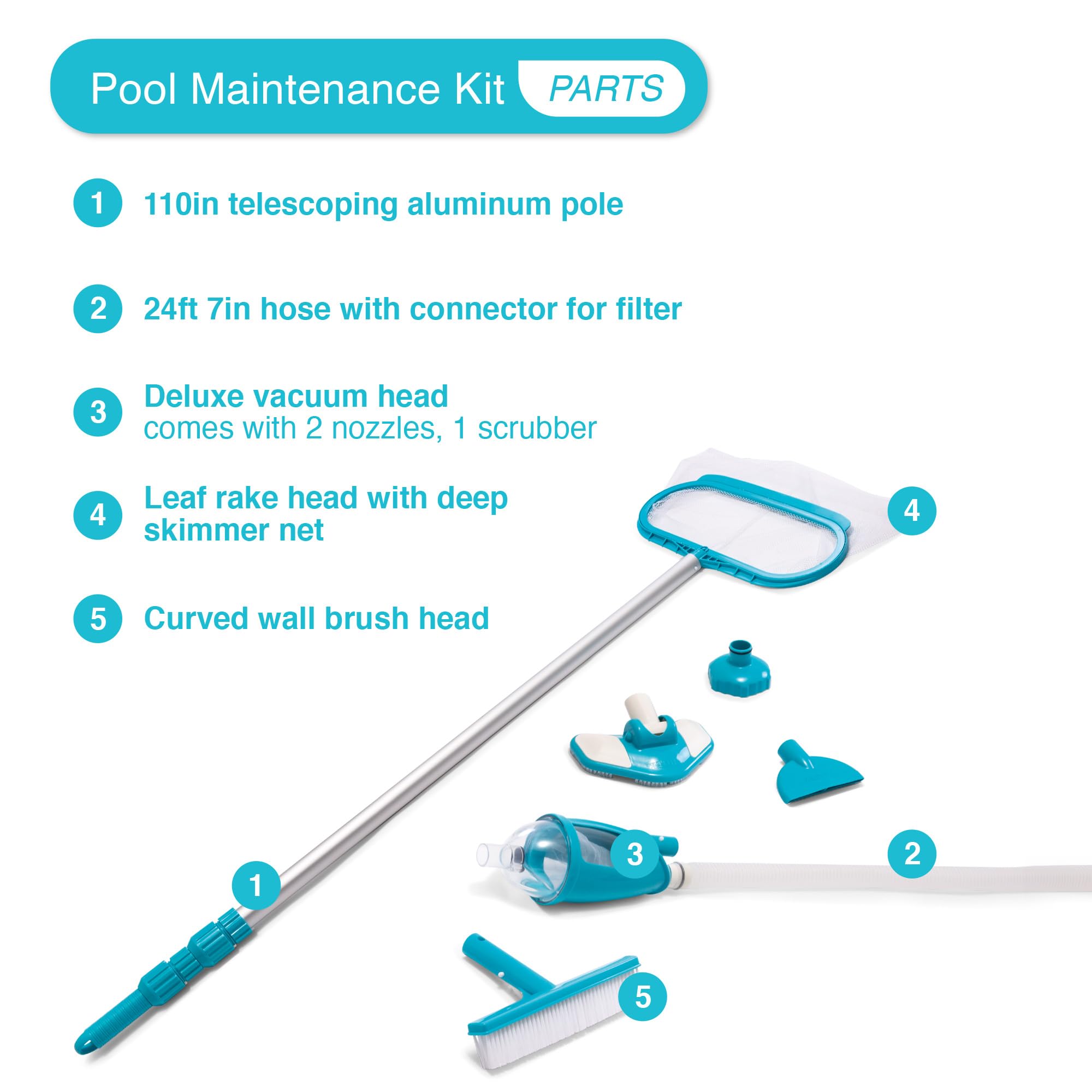 Intex 2100 GPH Above Ground Pool Sand Filter Pump with Deluxe Maintenance Kit & 24Hr Timer - Perfect for Backyard Swimming Pools, Summer Water Fun & Easy Pool Cleaning