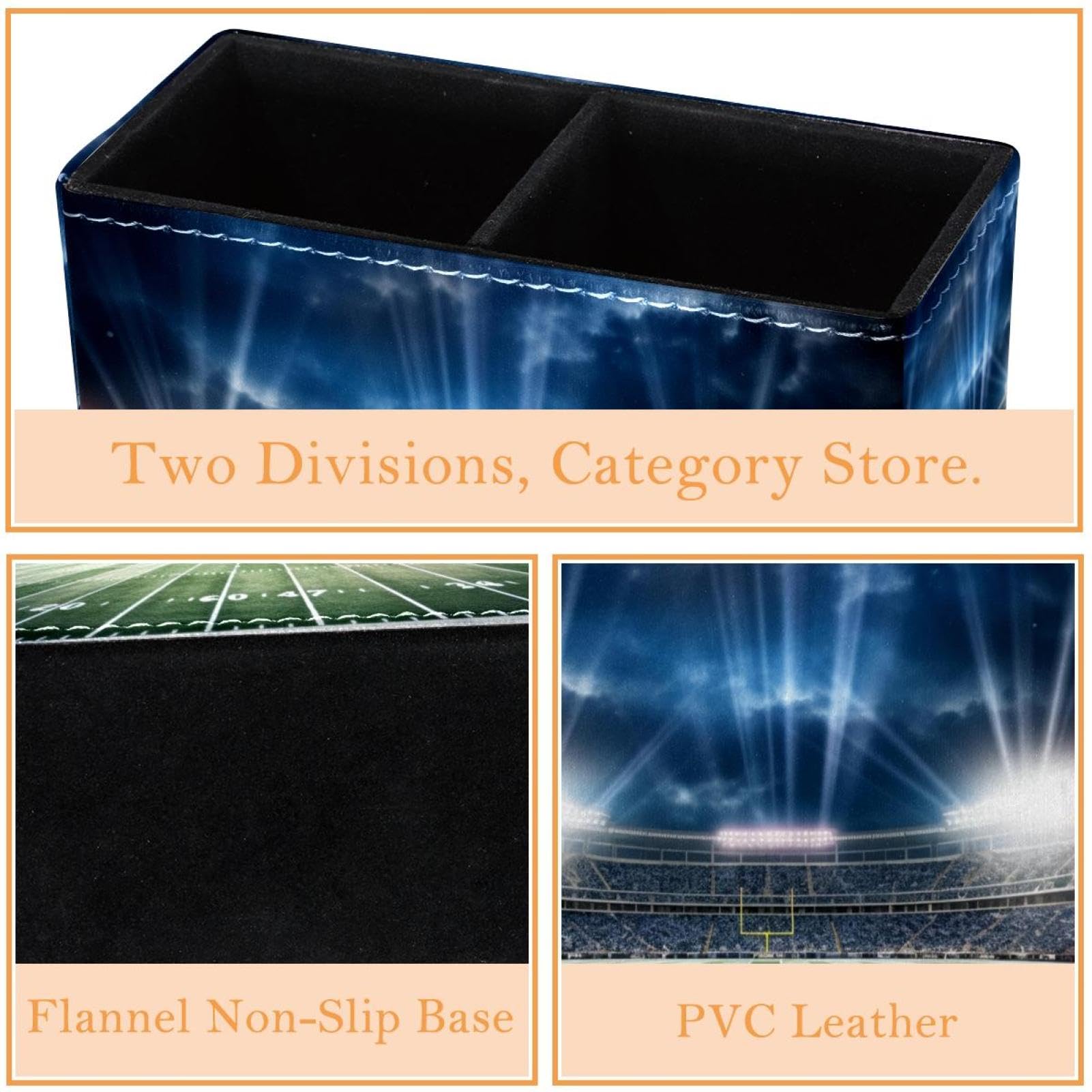 Desk Pen Holder & Pencil Organizer - American Football Stadium Design Office Supplies for Home, School, and Workplace Organization