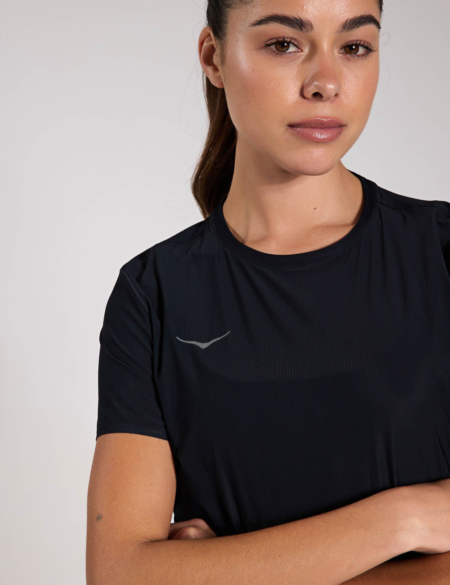 Airolite Women's Running Top - Breathable Black Workout Shirt for Gym, Jogging & Outdoor Sports