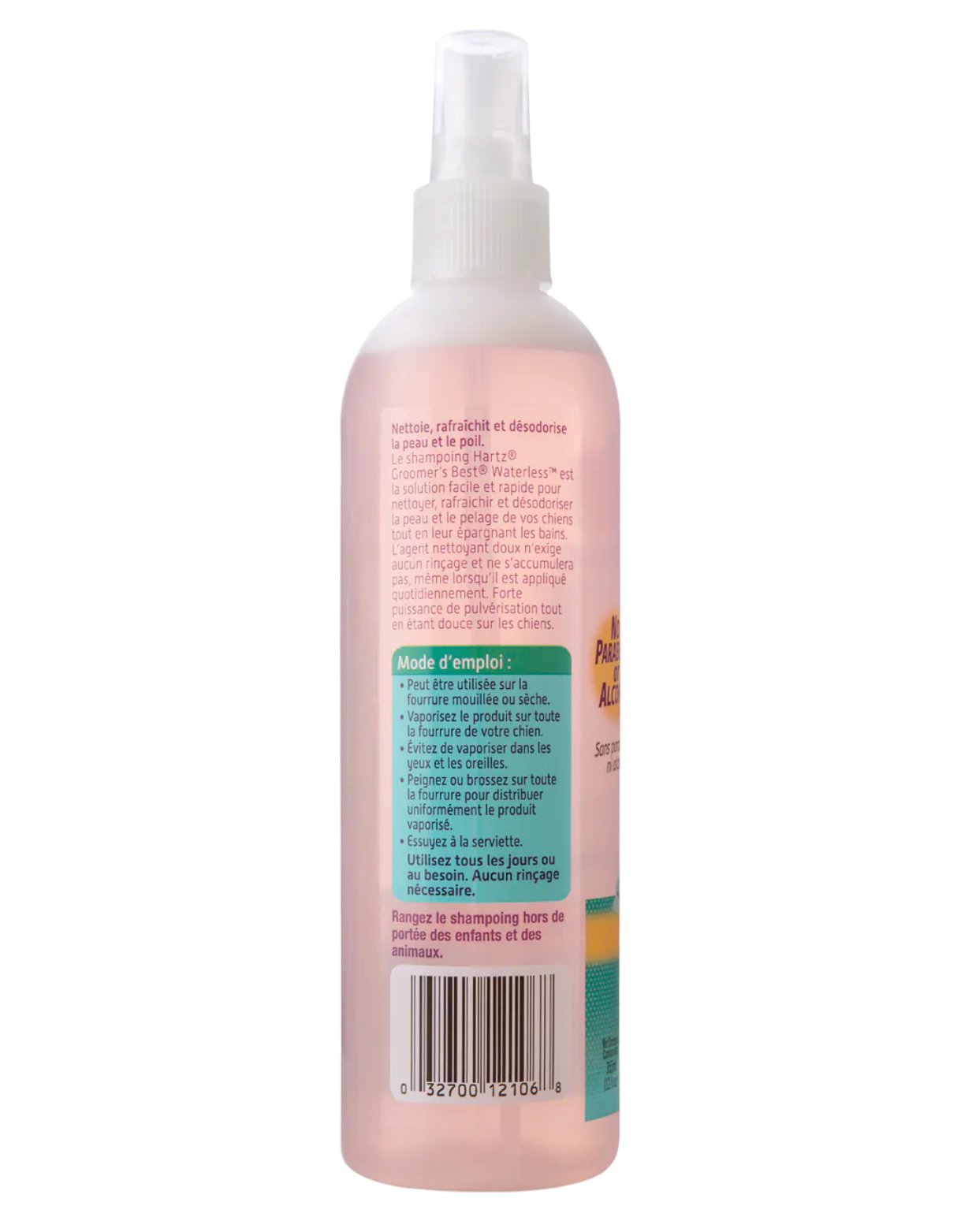 Hartz Groomer's Best Gentle Waterless Dog Shampoo for Sensitive Skin - 12 fl oz (355ml) No-Rinse Foam Cleanser | Perfect for Travel, Between Baths & Quick Cleanups
