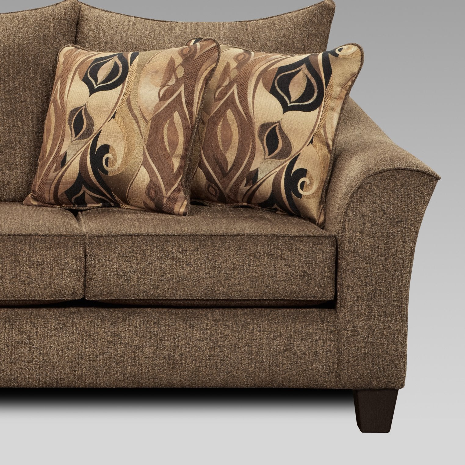 Camero Cafe Fabric Pillowback Loveseat - Comfortable Small Sofa for Living Room, Apartment & Cozy Spaces | Perfect for Relaxing, Reading & Entertaining Guests