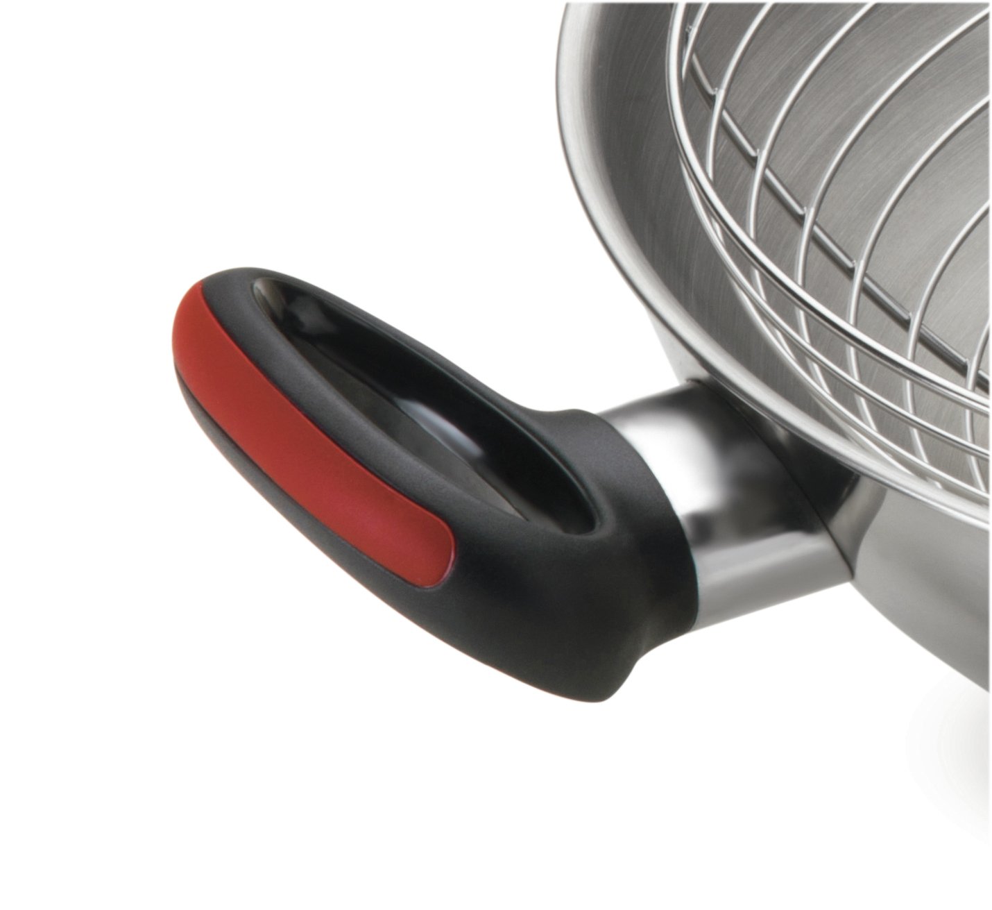 Lagostina Linea Rossa 28cm Round Non-Stick Wok Pan - Black & Red Stainless Steel Cookware for Gas & Induction - Perfect for Stir-Frying, Steaming, Sofrito & Asian Cooking