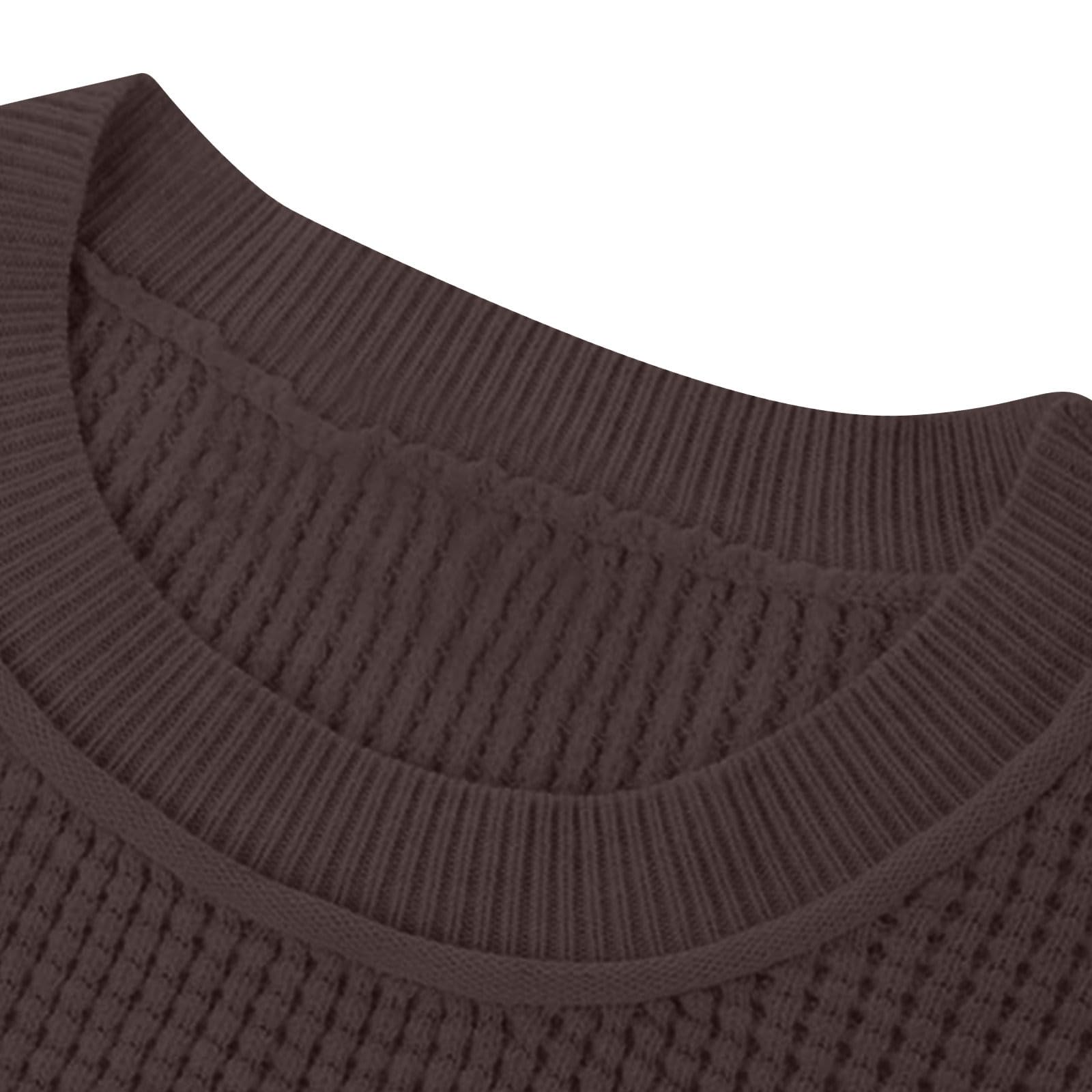 Men's Waffle Long Sleeve Henley Shirt - Button Up Casual Crew Neck Pullover Top for Work & Everyday Wear | Comfortable Fashion Shirt for Fall & Winter Outfits