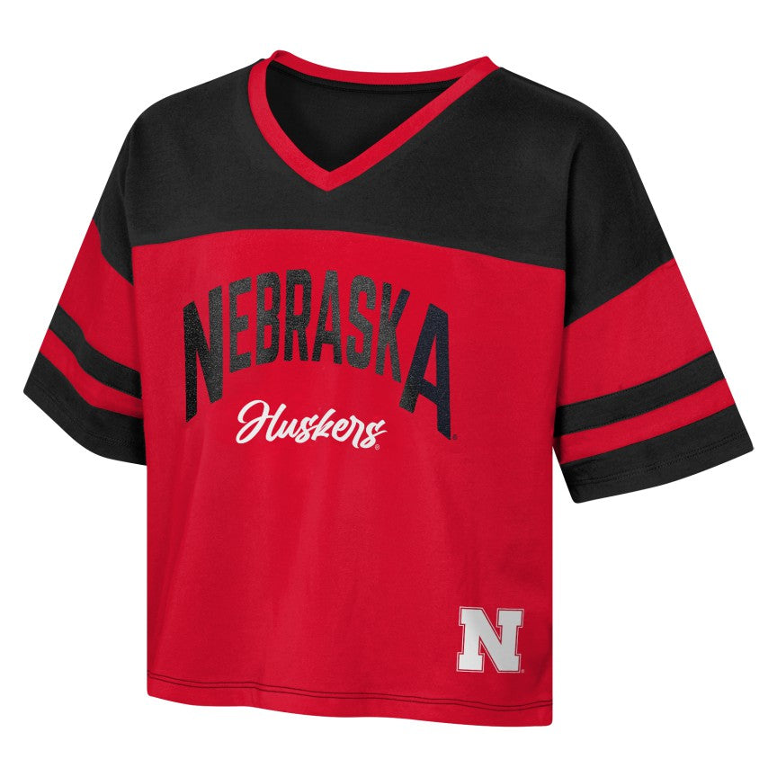 Nebraska Huskers The Play Maker Jersey T-Shirt for Girls - Soft & Comfortable Football Fan Apparel for Game Day & School Spirit