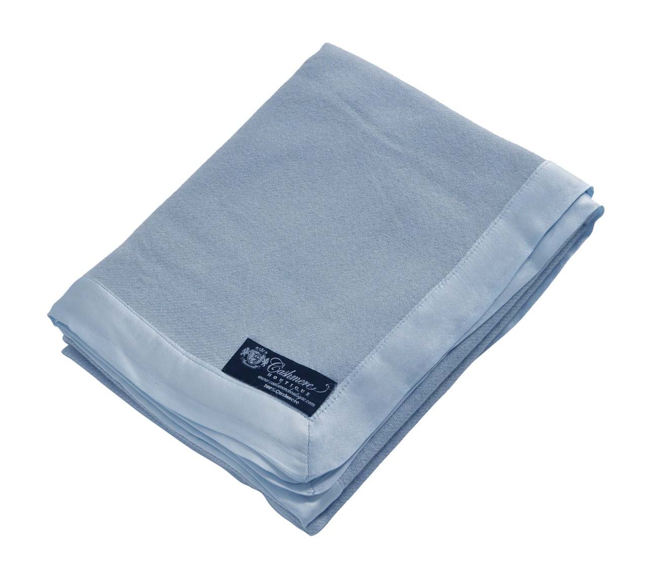 100% Pure Cashmere Baby Blanket - Soft & Luxurious Baby Blue Blanket (36