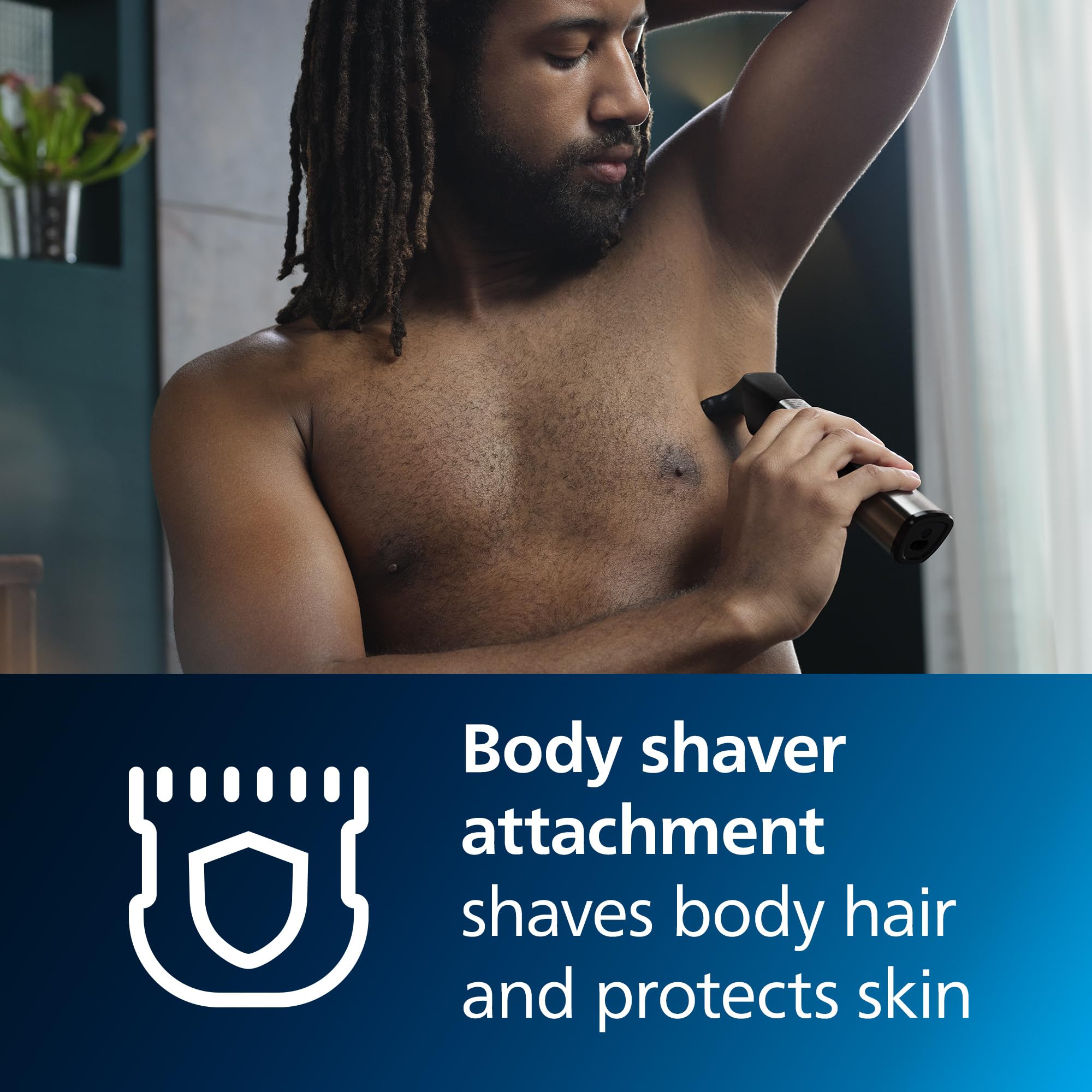 Philips Norelco Multigroom 9000 Series All-in-One Trimmer - 25-Piece Men's Grooming Kit for Beard, Face, Nose, Ear & Body Hair (MG9522/50) | Professional Beard Trimmer & Hair Clipper with 27 Length Settings | Perfect for Travel & Home Grooming