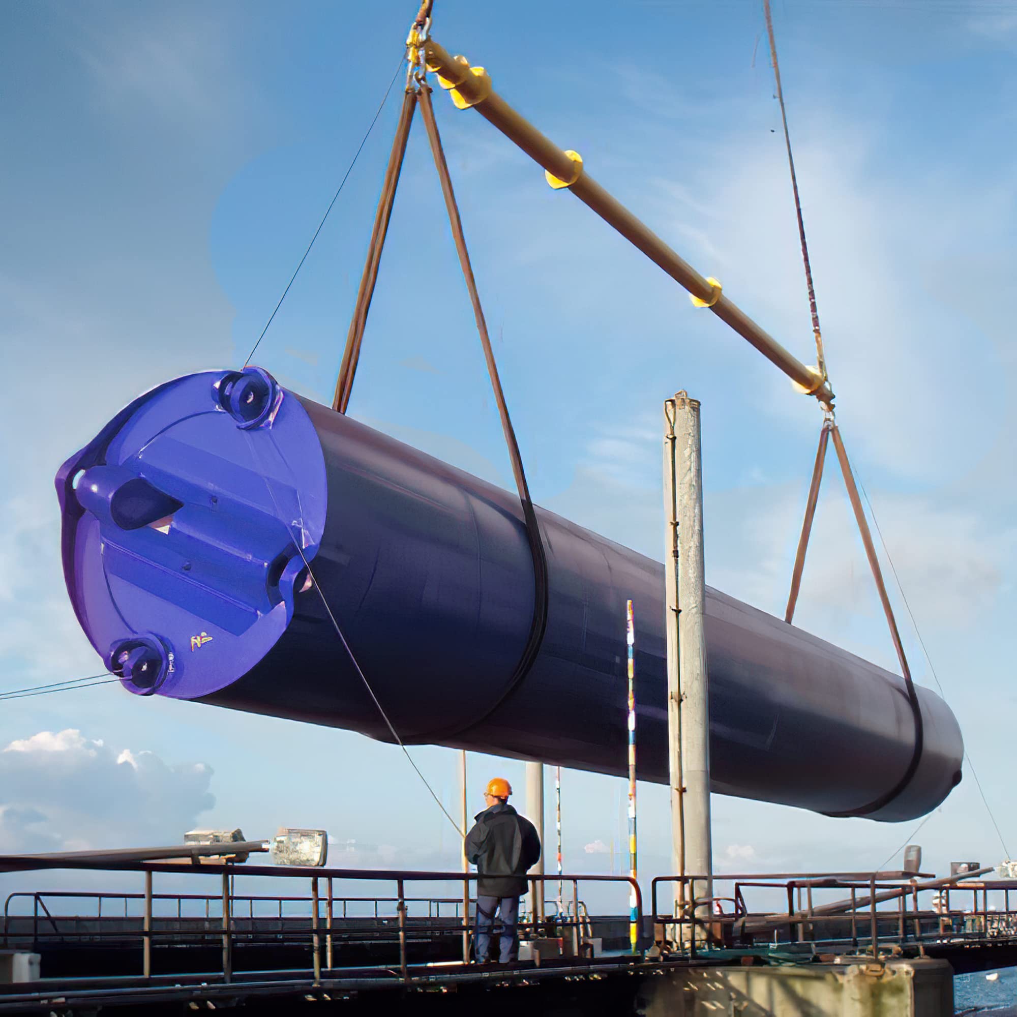ATERET Heavy Duty Powerlift Blue Polyester Endless Round Sling - 16ft Length, 21,200lb Vertical & 42,400lb Basket Capacity - Industrial Lifting Equipment for Construction, Rigging, and Material Handling