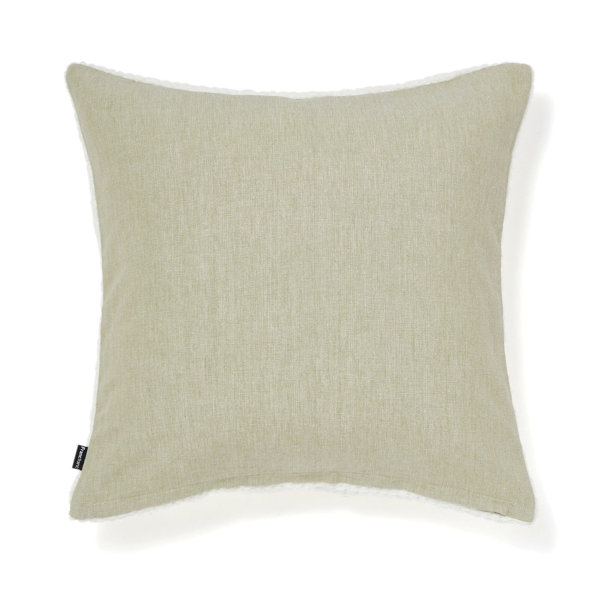 Soft Chenille Cushion Cover 18x18 Inches - Ivory Velvet Pillow Case for Sofa, Bed, Chair - Cozy Home Decor for Living Room & Bedroom
