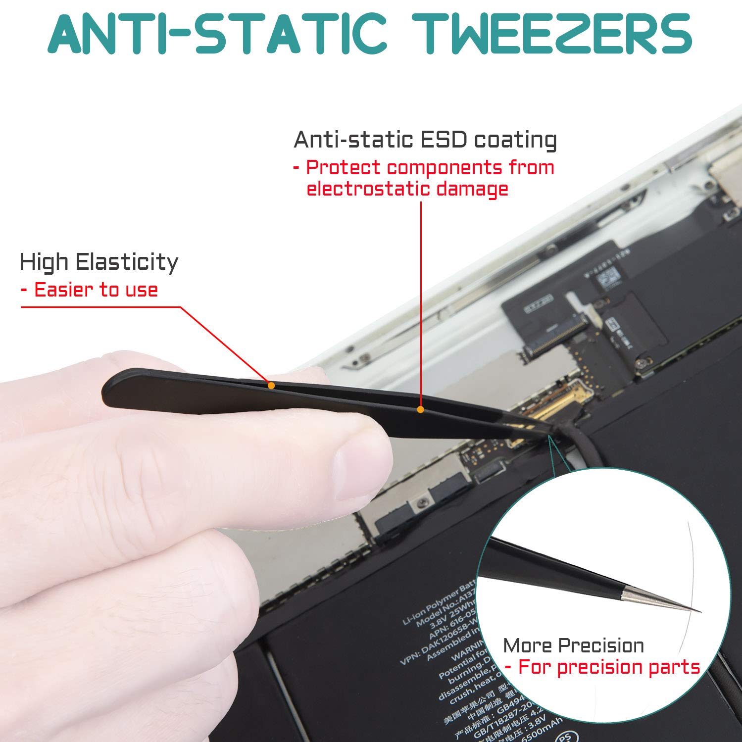 46 in 1 Precision Magnetic Screwdriver Set - Professional Electronics Repair Tool Kit with Extension Bar & Tweezers | Ideal for iPhone, Laptop, PC, Smartphone & Home Appliance Repairs