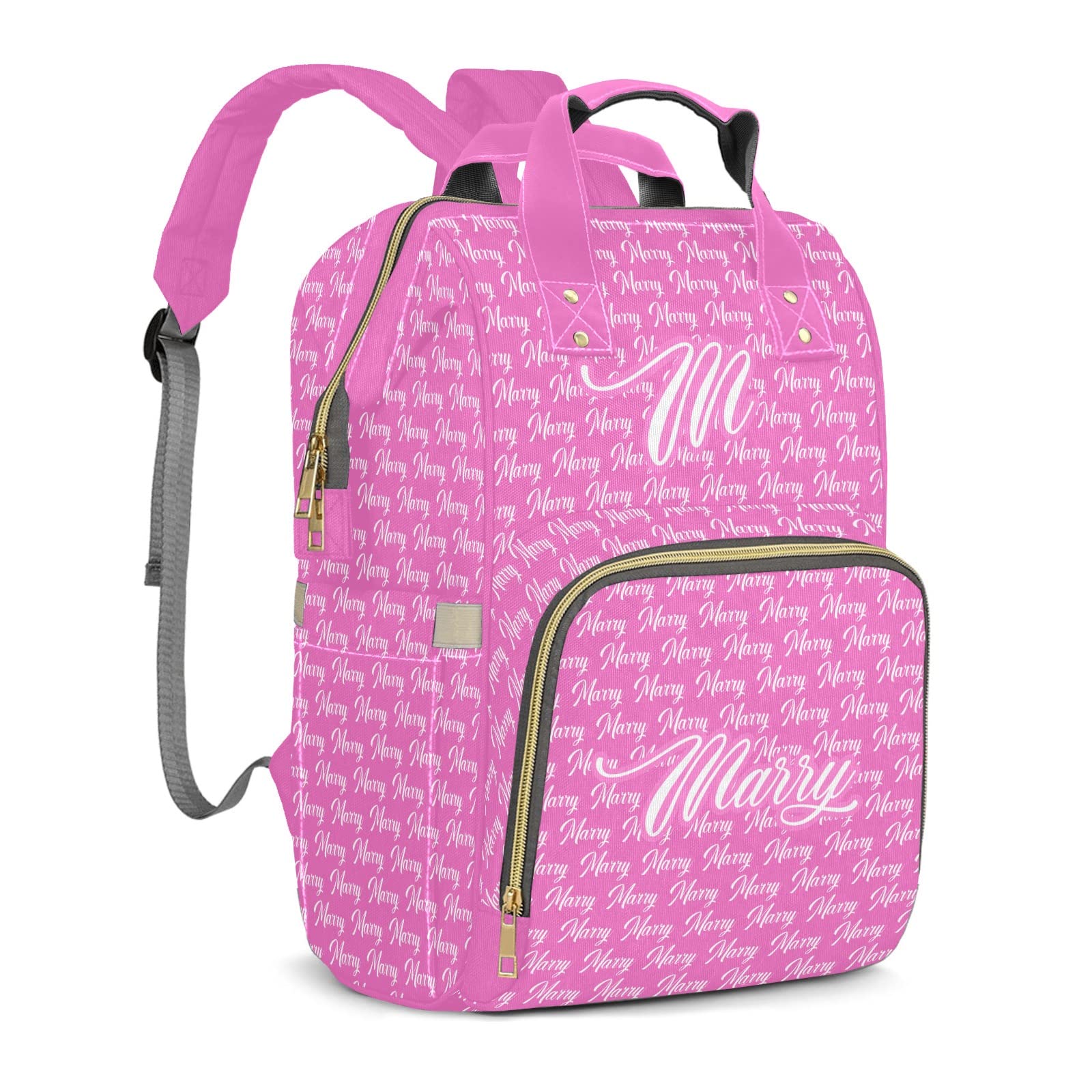 Personalized Large Capacity Waterproof Diaper Backpack for Baby Boys & Girls - Custom Name Diaper Bag with Multiple Pockets, Fashionable Shoulder Bag for Moms - Perfect for Daycare, Travel, and Everyday Use