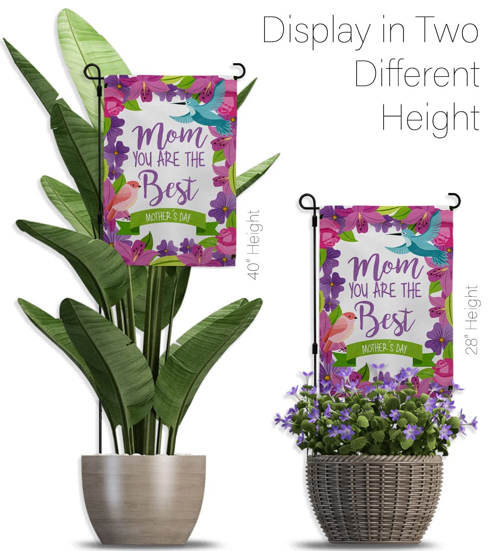 Best Mom Garden Flag Set - Double-Sided Mother's Day Gift for Yard Decor