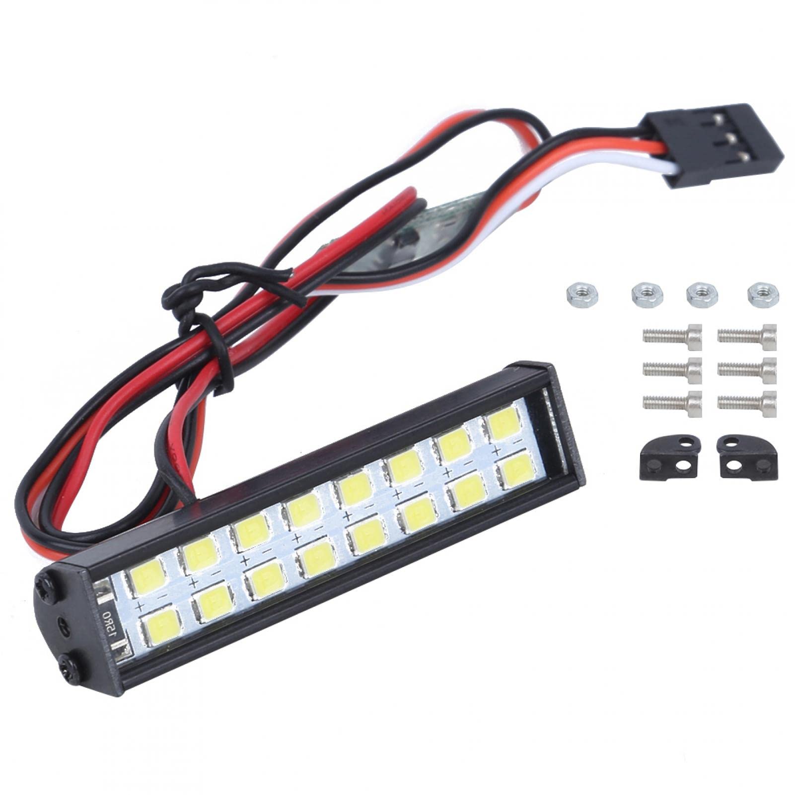 Keenso 16pcs 55mm LED RC Car Light Bar with 3 Modes - Universal Roof Lamp for HSP RC Cars & Scale RC Crawler Vehicles - Perfect for Off-Roading, Night Racing & RC Car Customization