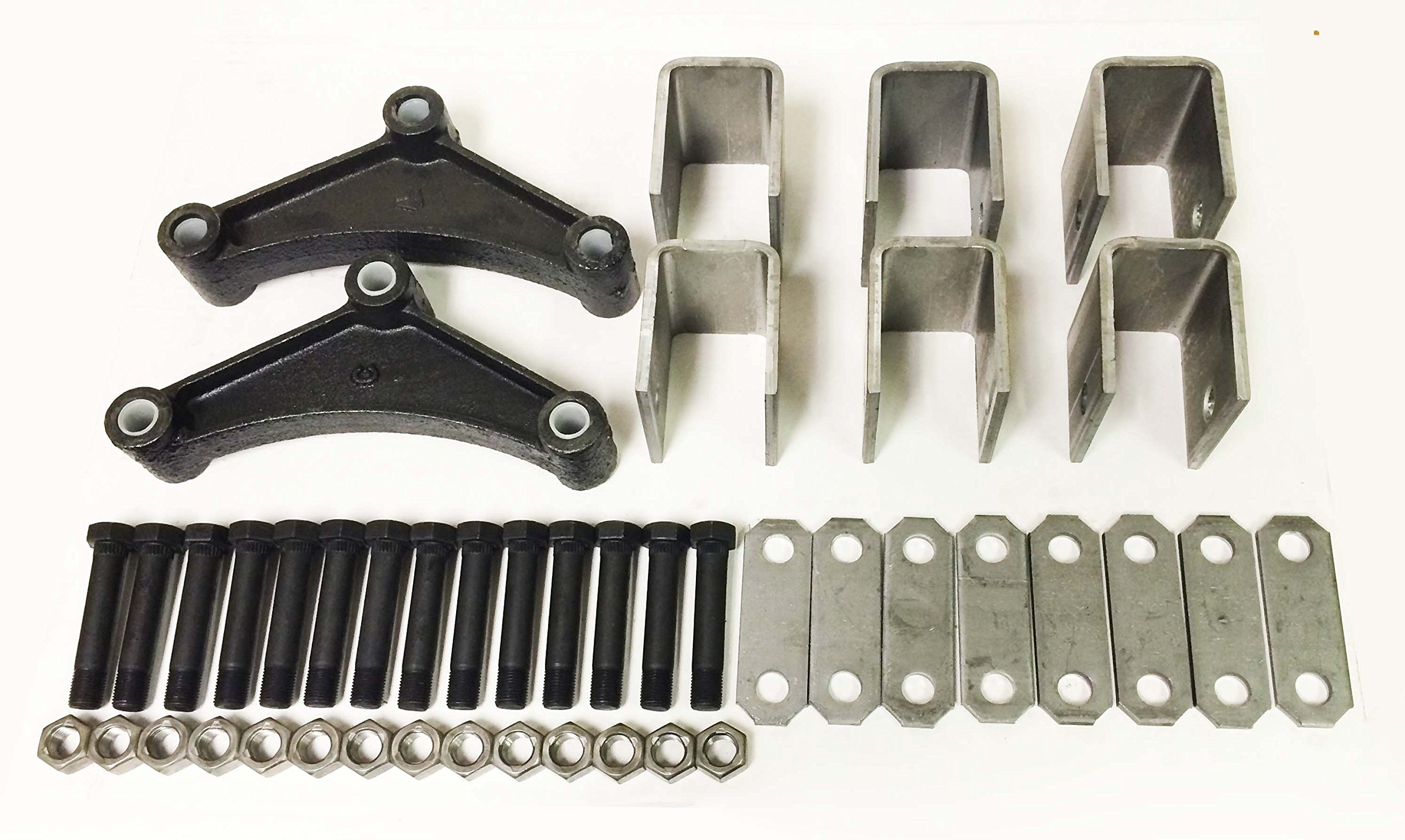 6000lbs Tandem Trailer Axle Suspension Kit with 3000# Springs & U-Bolt Hanger Kit - Heavy Duty Trailer Axle Replacement for Boat, Utility, and Cargo Trailers