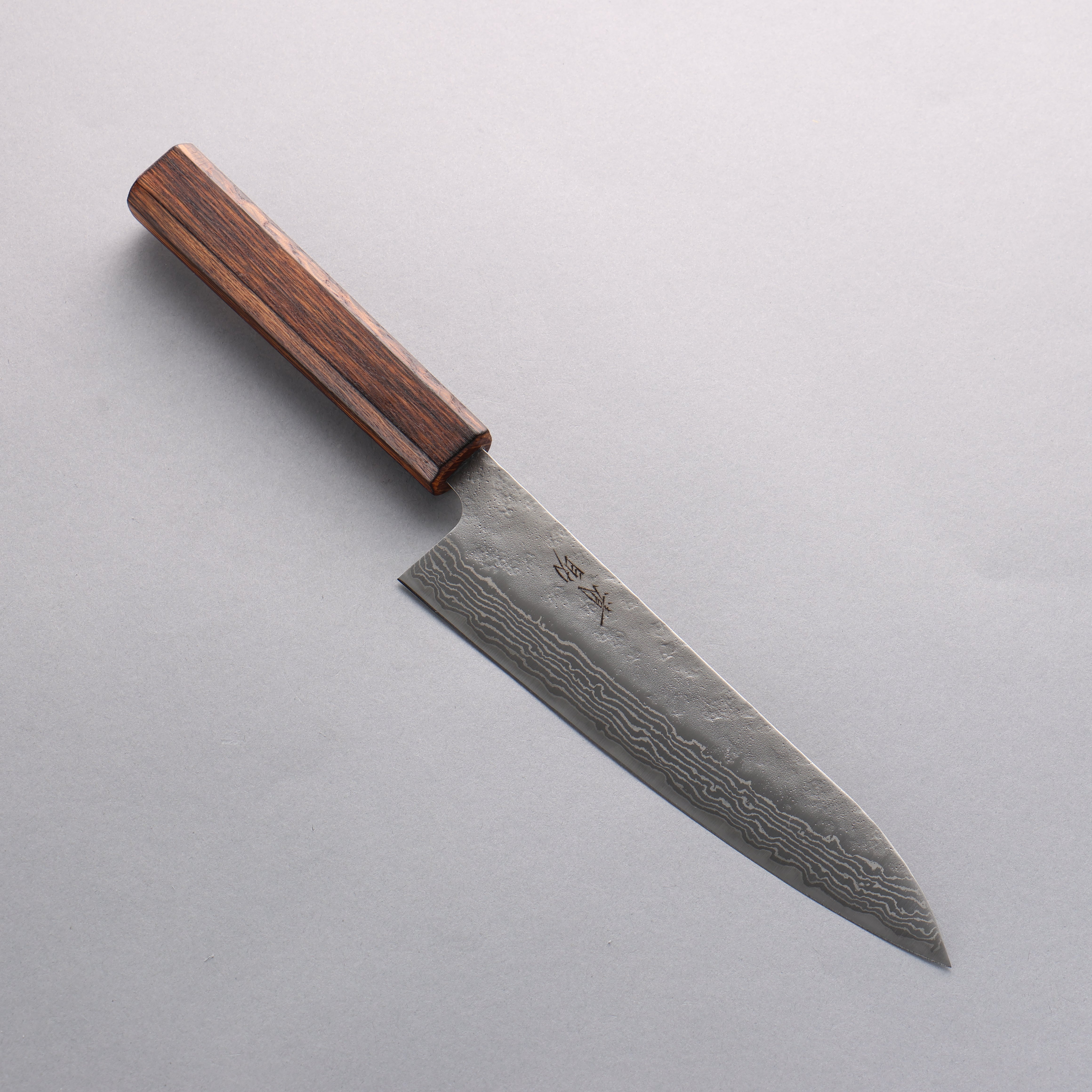 Premium Seisuke 440C Stainless Steel Hammered Damascus Gyuto Chef Knife - 180mm Oak Wood Handle - Japanese Kitchen Knife for Professional Chefs & Home Cooking